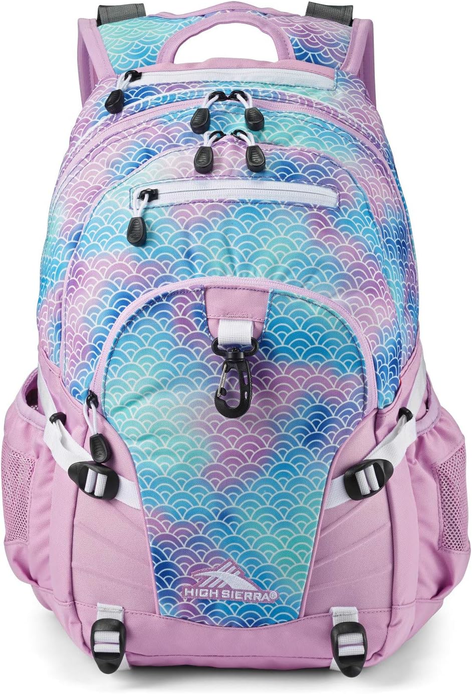 High Sierra Loop Backpack, Travel, or Work Bookbag with tablet sleeve, One Size, Rainbow Scales