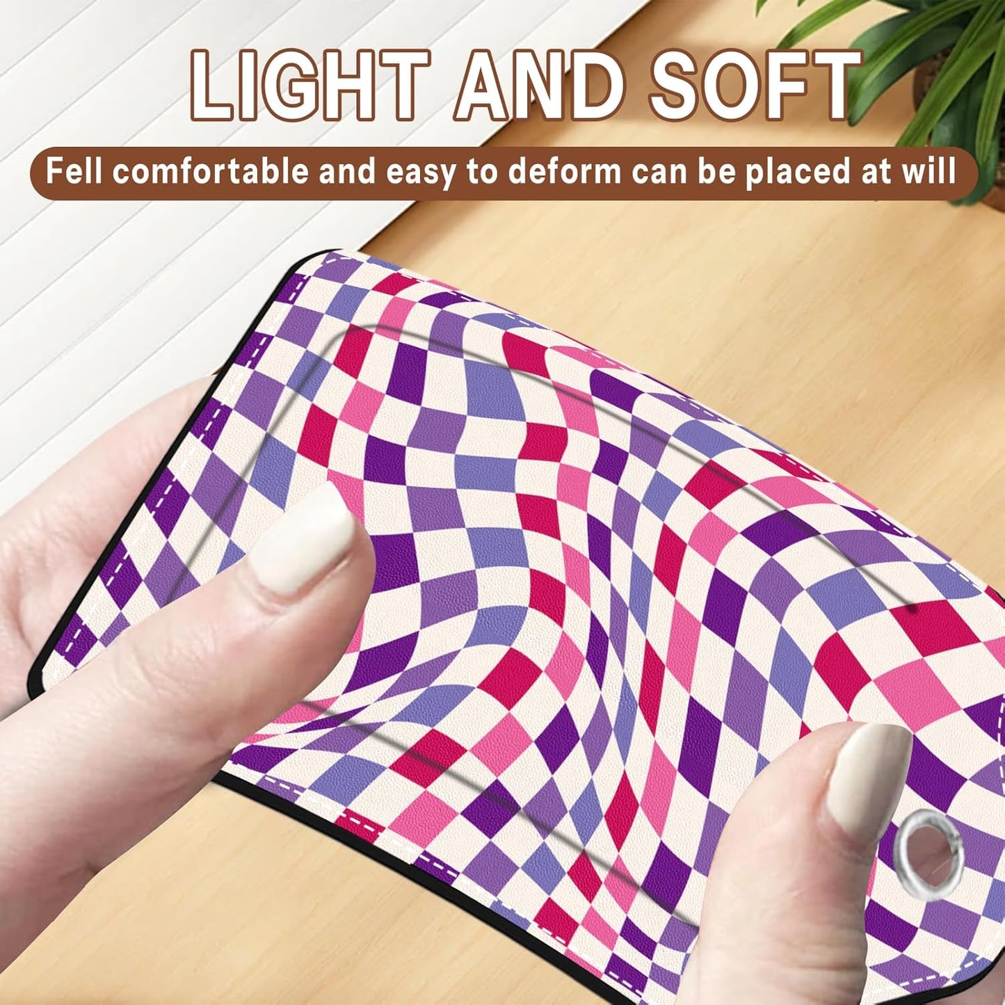 2 Pack Checkered Luggage Tags for Suitcases, Plaid Leather Luggage Tag Waterproof, Name ID Labels with Privacy Cover Suitcases Bag Luggage Tags for Travel, Travel Accessory Luggage Tag