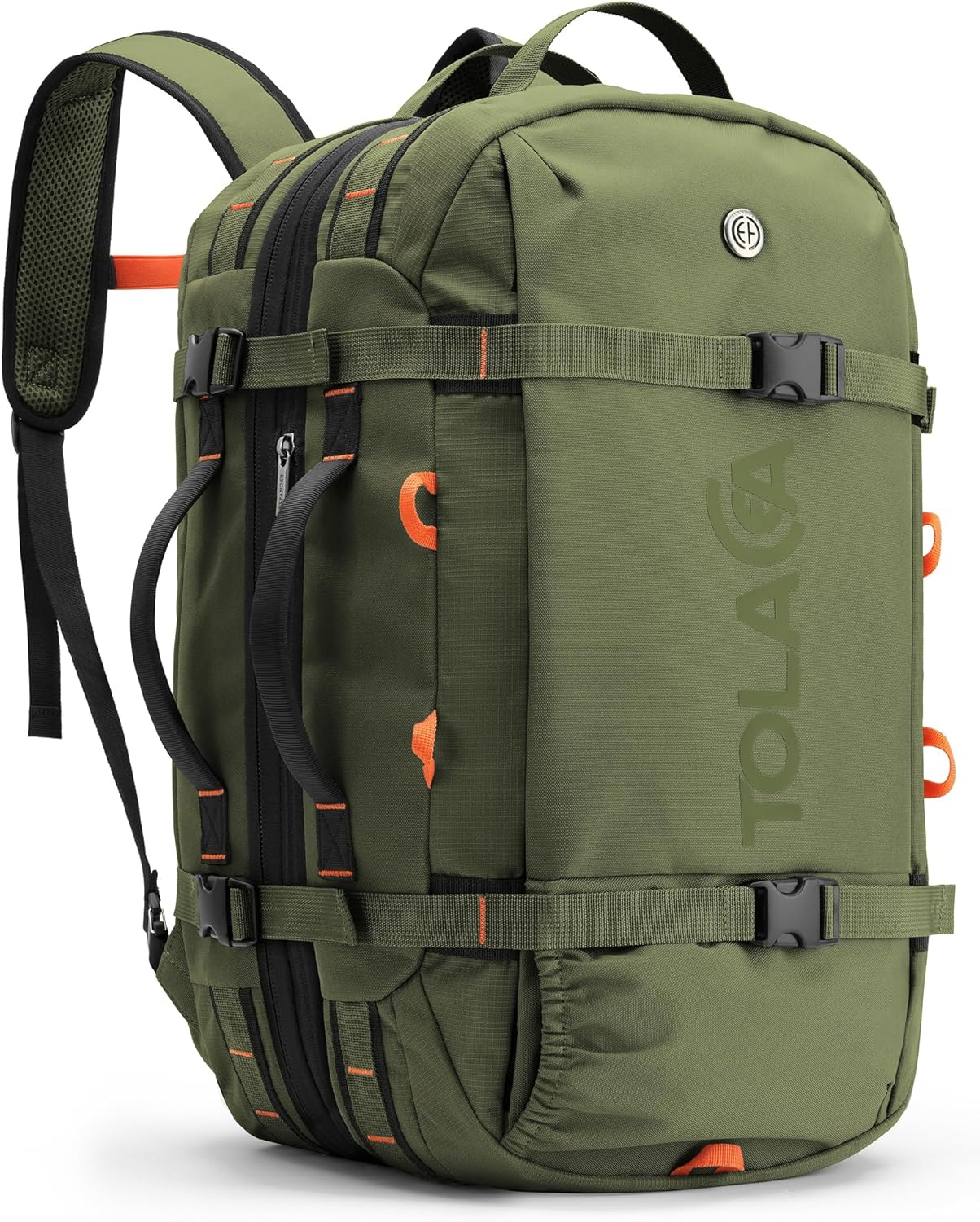 Tolaccea Travel Laptop Backpack for Men Women, 40L-50L Expandable Carry On Backpack with Wet Dry Compartment, TSA Approved Daypack Fits 16 Inch Laptop, Convertible Rucksack Duffel Bag for Work Travel