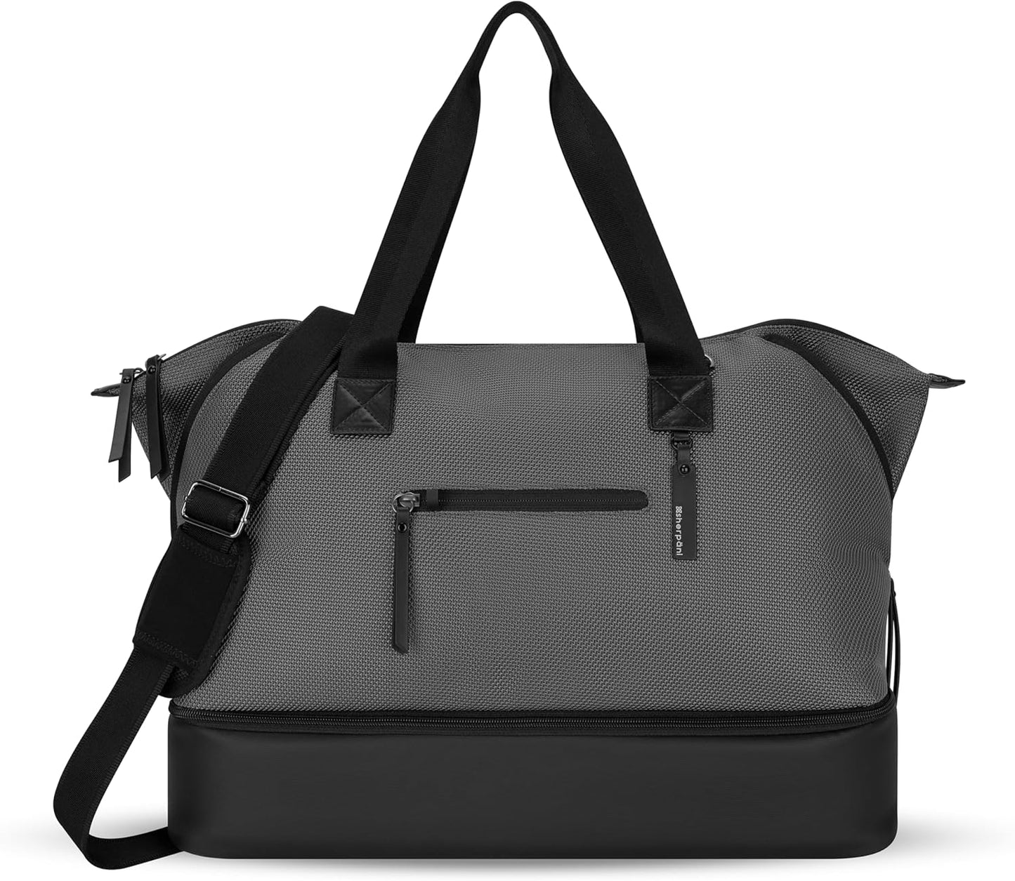 Sherpani Boston, Anti-Theft Weekender Bags,Travel Duffel Bag for Women, Carry On Tote Bag with Removable Shoe Bottom Compartment, Metal Hardware