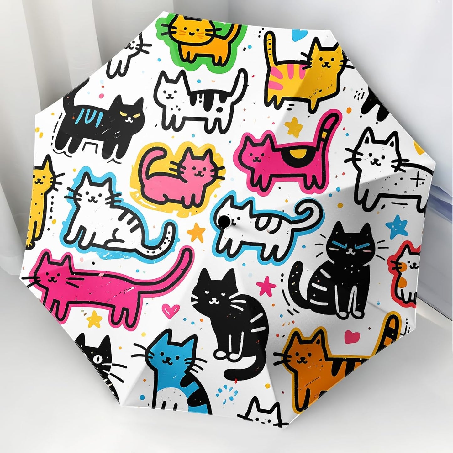 Small Travel Folding Umbrella for Girl, Portable, UV, SunShade, Compact, Automatic, Rain & Wind