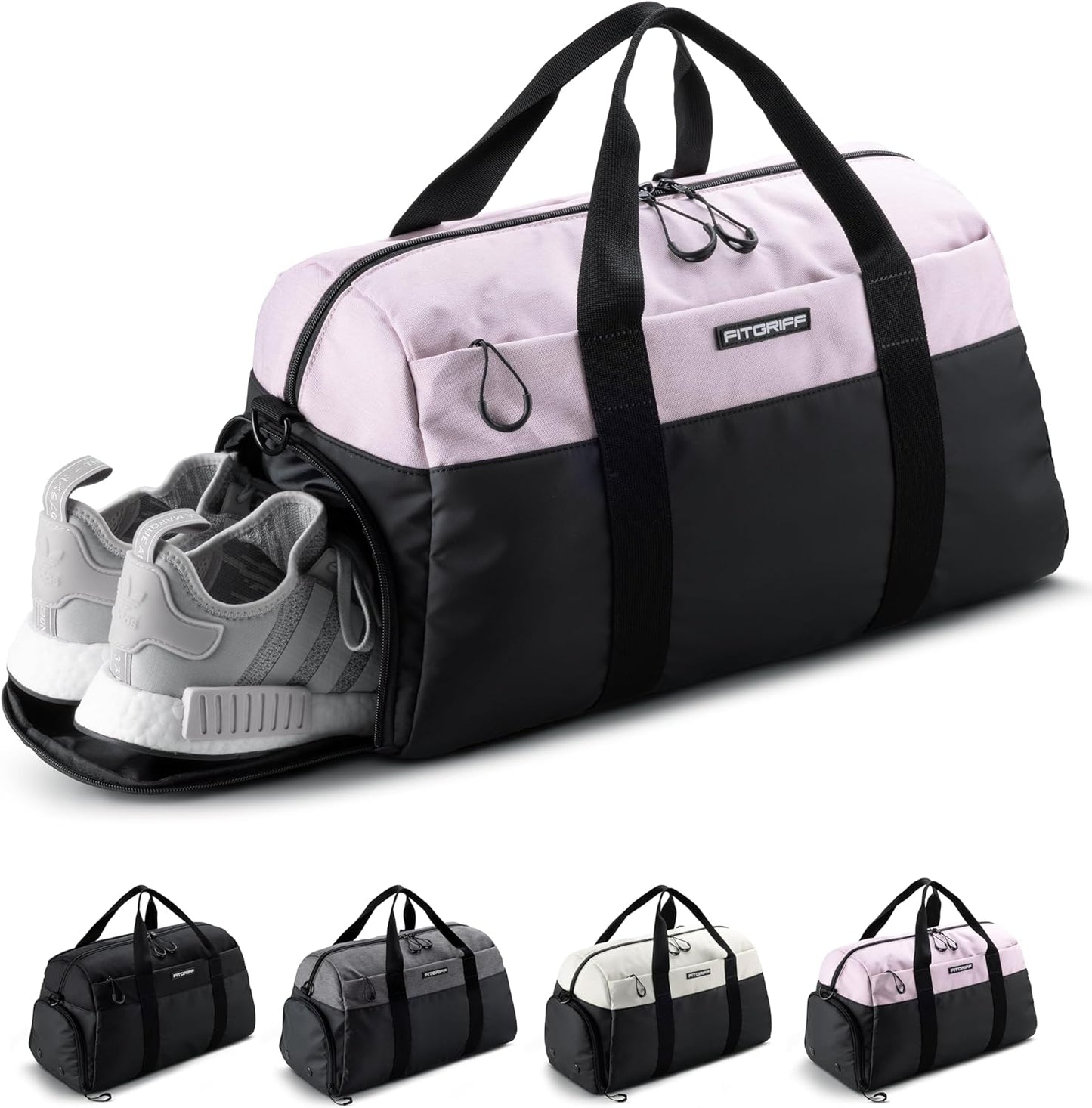 Fitgriff® Gym Bag V2 for Men and Women with Shoe & Wet Compartment - Duffle Bag for Travel, Sports, Fitness and Workout