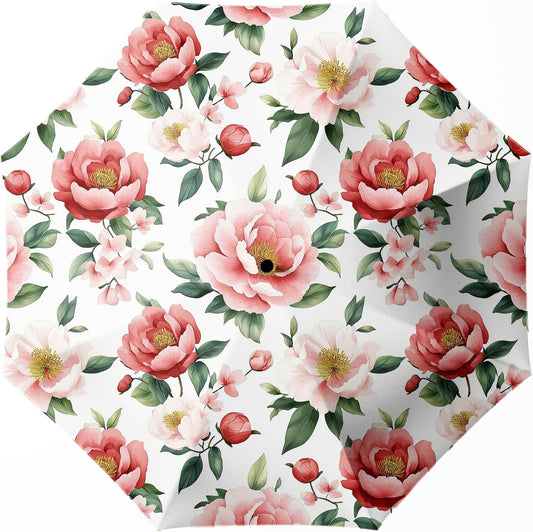 Small Compact Travel Automatic Folding Umbrella for Women, Portable Lightweight, Rain, Wind, UV Sun Shade