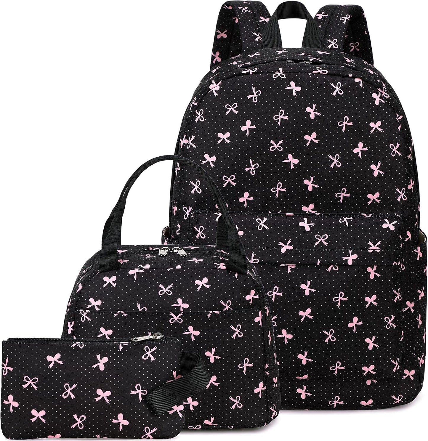 LEDAOU Backpack for Girls School Bag Kids Bookbag Teen Backpack Set Daypack with Lunch Bag and Pencil Case