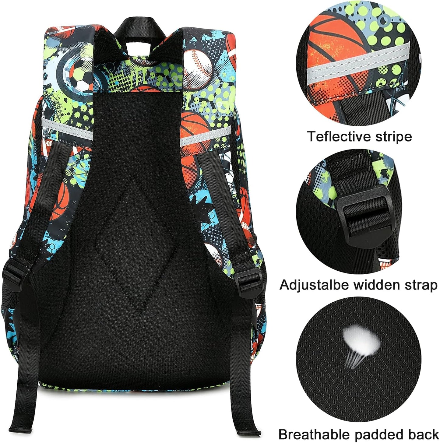 LEDAOU School Backpack for Boys Girls Kids Bookbag Elementary Primary Middle School Bag Travel Back Pack for Ages 6-14