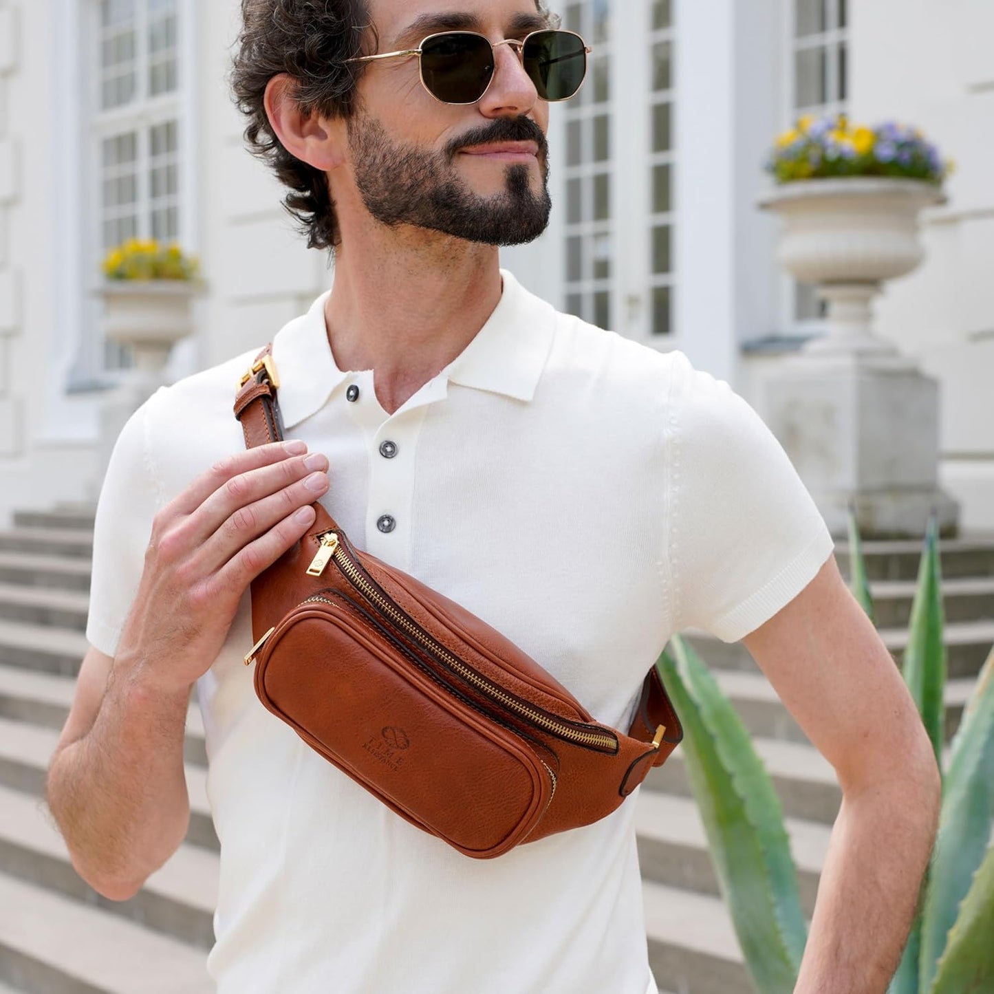 Leather Waist Pack | Belly Bag | Waist Bag| Leather Belt Bag | Leather Fanny Pack Handmade in Italy – Time Resistance