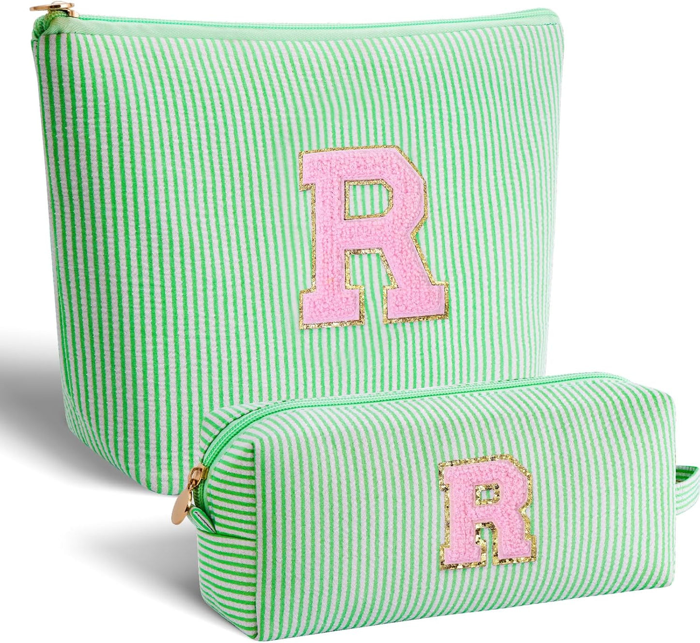 Personalized Anniversary Wife's Birthday Gifts,Mothers Day Gifts for Women,Wife Gifts from Husband,Cool Birthday Gifts for Wife,Makeup Bag Set Cosmetic Bag for Teen Girls - Green,R