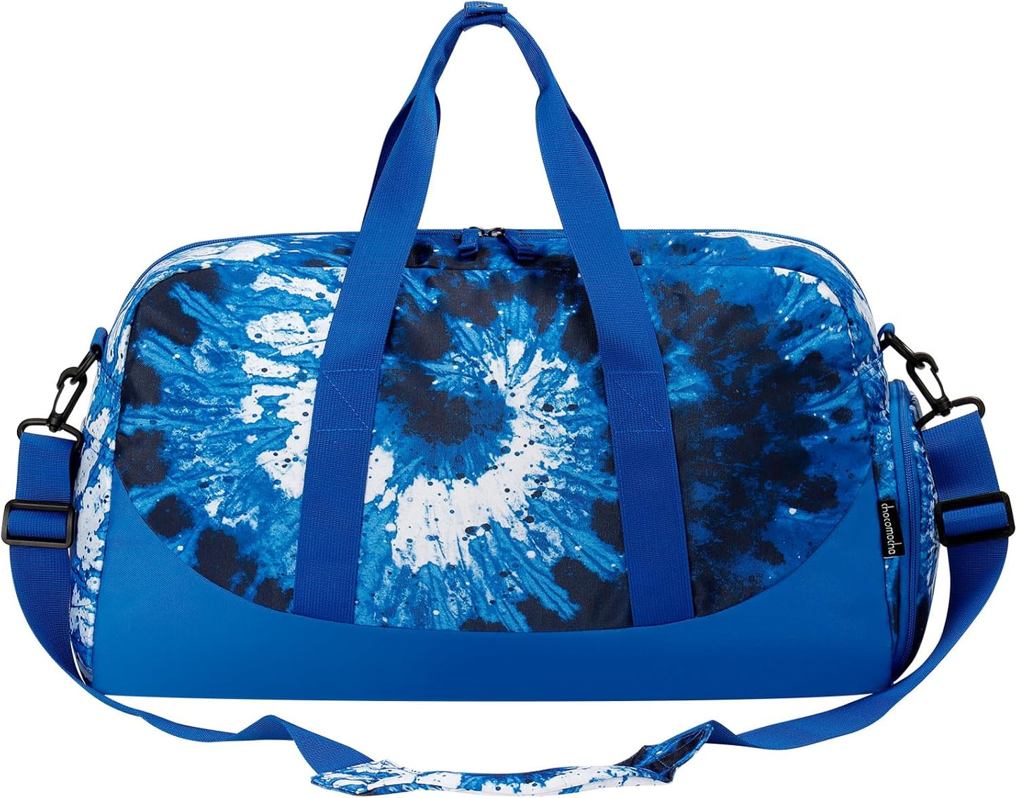 Choco Mocha Kids Duffle Bag Boys Tie Dye Duffle Bag for Kids Travel Bag Boys Overnight Bag for Kids Duffel Bags Toddler Weekender Bag Childrens Kids Gym Sports Sleepover Bag 6-8 Gift Blue