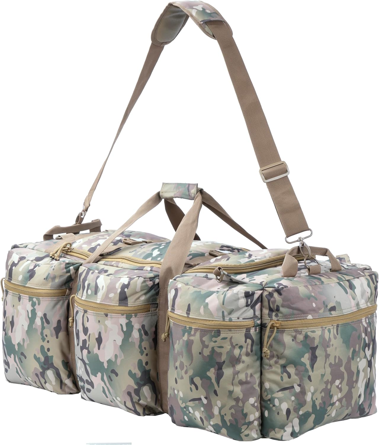 100L Large Military Duffle Bag Deployment Duffel Bag Sports Equipment Travel Luggage Bag with Detachable Backpack Straps…