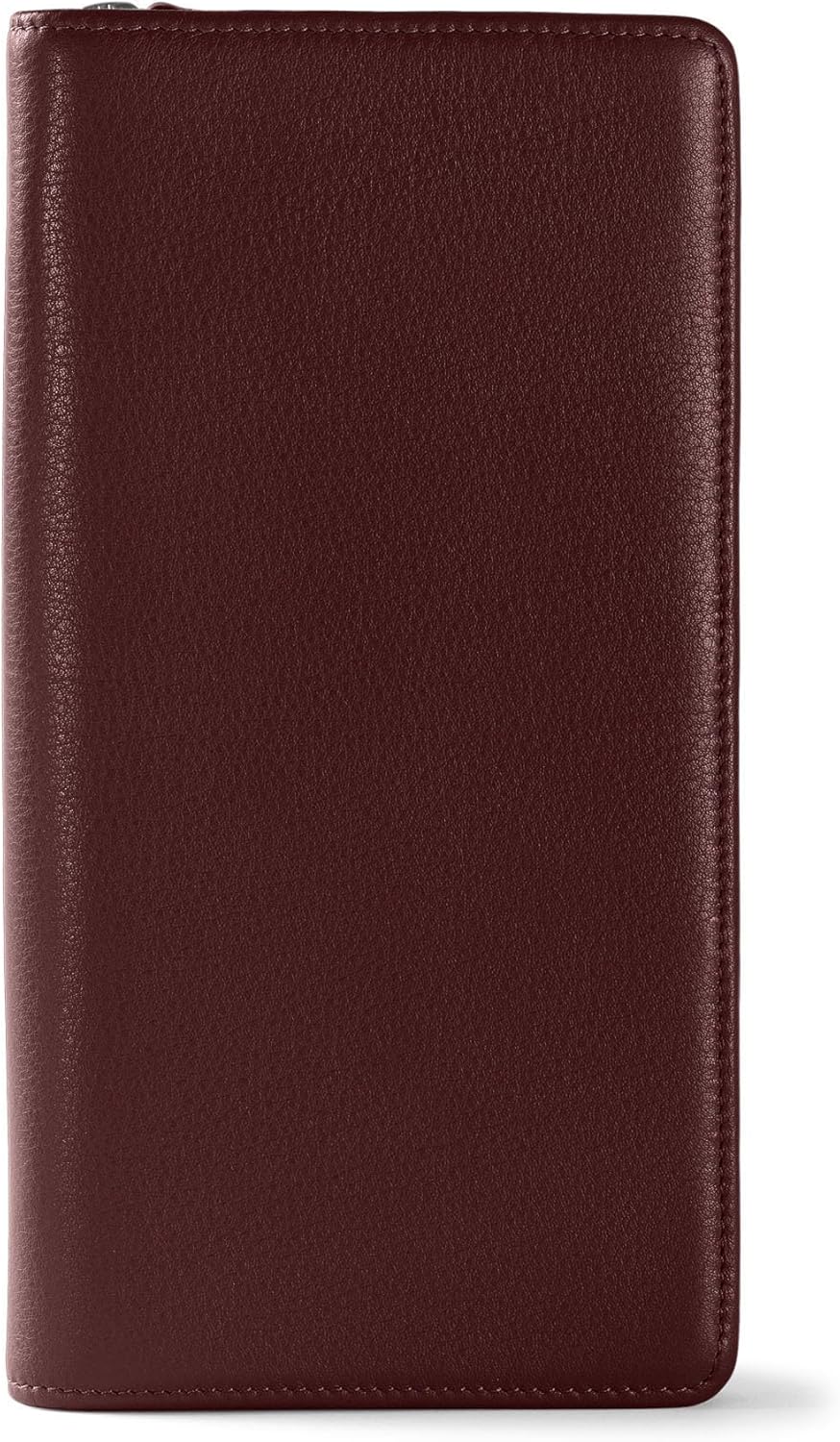 Leatherology Bordeaux Travel Zip Organizer Wallet, Passport Holder, RFID Available, Full Grain Leather