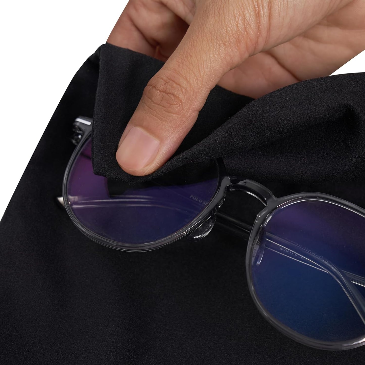 Premium Microfiber Drawstring Bags (Set of 5) – Multipurpose Travel Storage Pouches for Cords, Toiletries, Jewelry, Shoes – Durable Organizer with Strong Drawstring Closure (Black, 6 x 8 Inches)