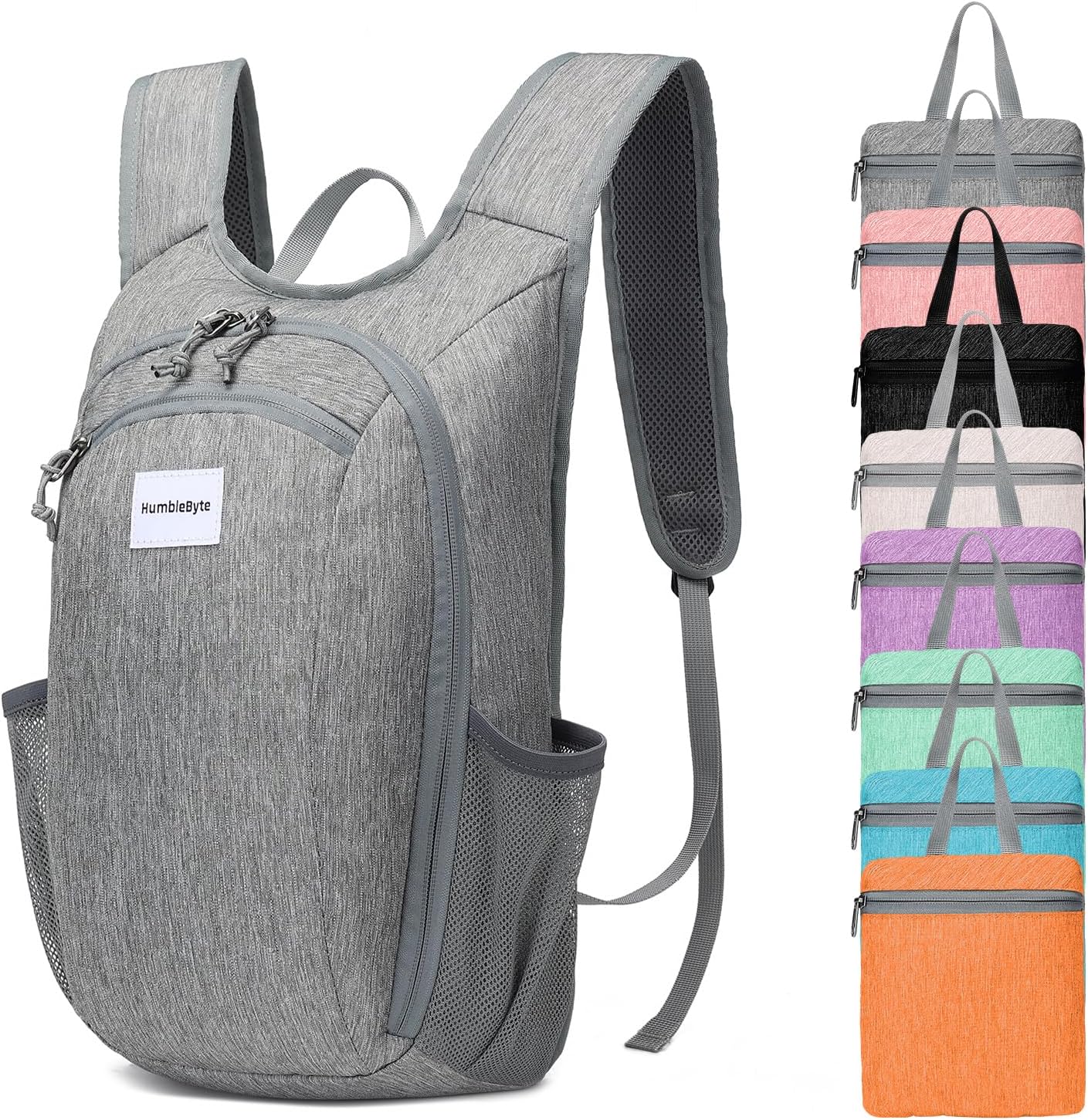 10L Lightweight Hiking Bag Small Daypack Hiking Backpack Foldable Outdoor Bag for Women Men(Gray)