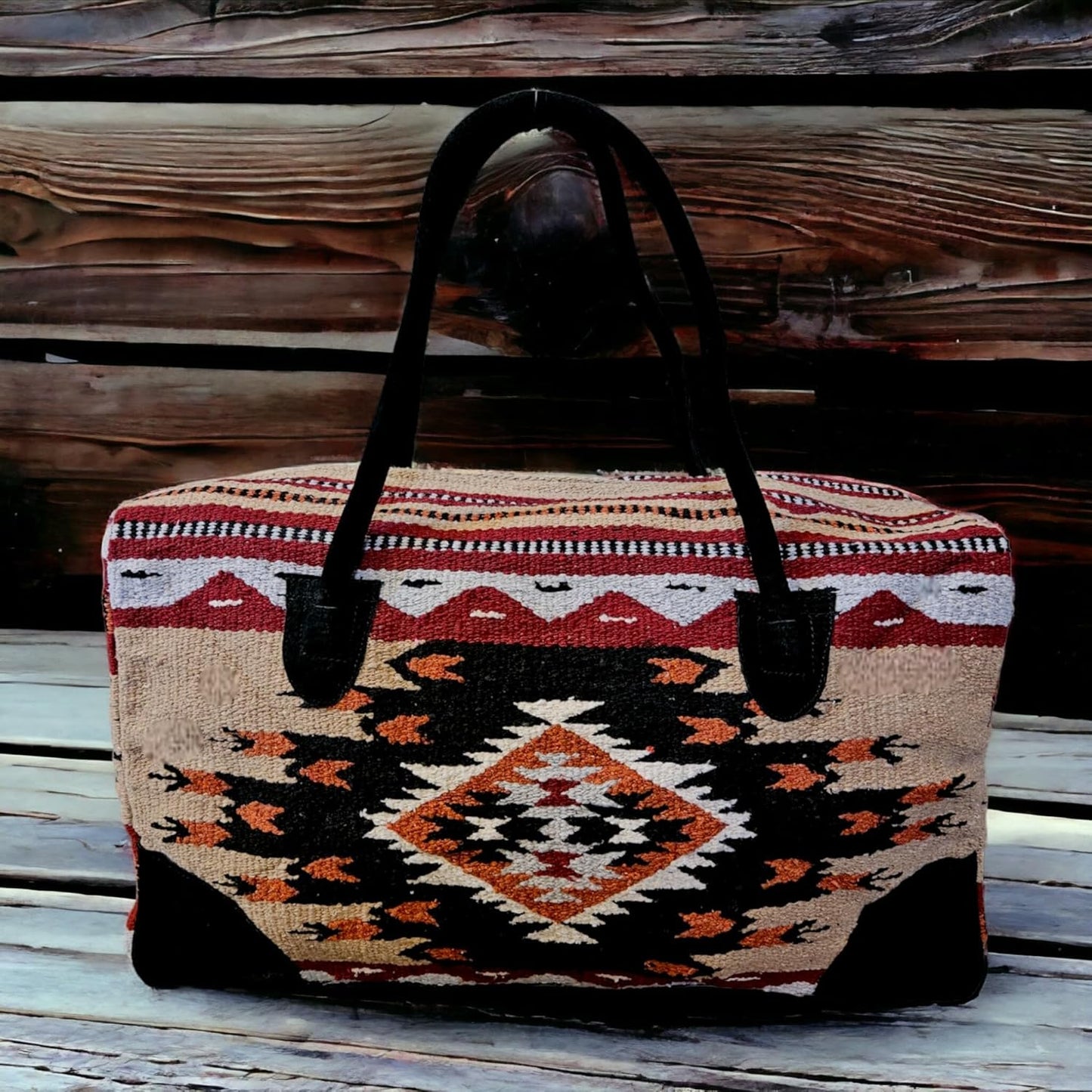 Southwestern Large Weekender Travel Bag Western Duffle Bag Boho Travel Bag