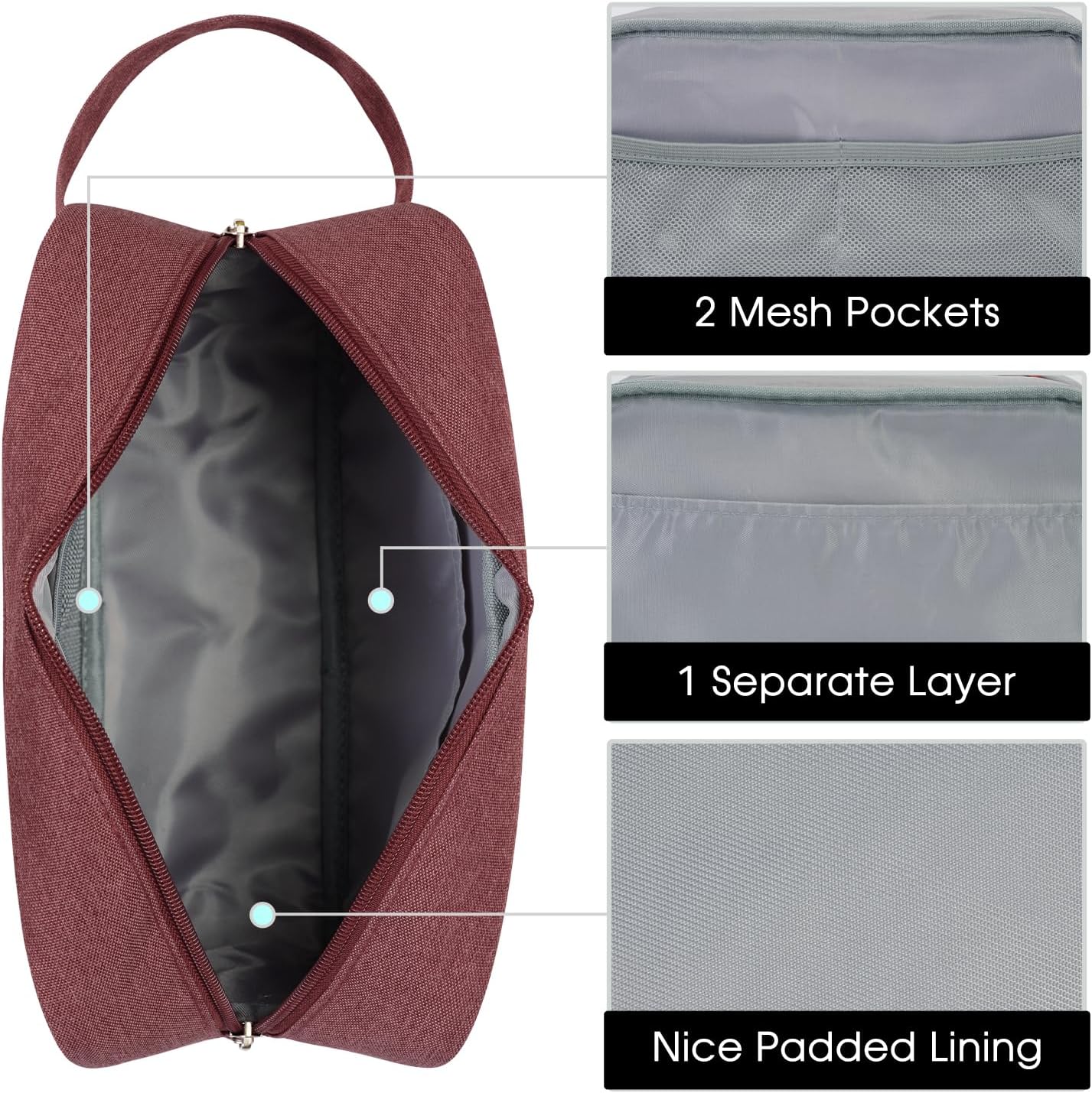 Narwey Travel Toiletry Bag for Women Traveling Dopp Kit Men Travel Bag for Toiletries Cosmetic Bag Makeup Bag Medicine Bag for Traveling