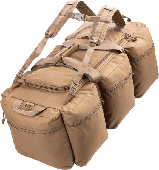 100L Large Military Duffle Bag Deployment Duffel Bag Sports Equipment Travel Luggage Bag with Detachable Backpack Straps…