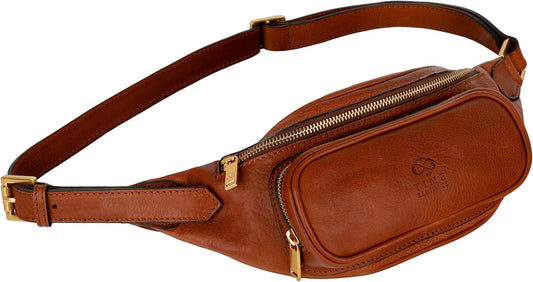 Leather Waist Pack | Belly Bag | Waist Bag| Leather Belt Bag | Leather Fanny Pack Handmade in Italy – Time Resistance