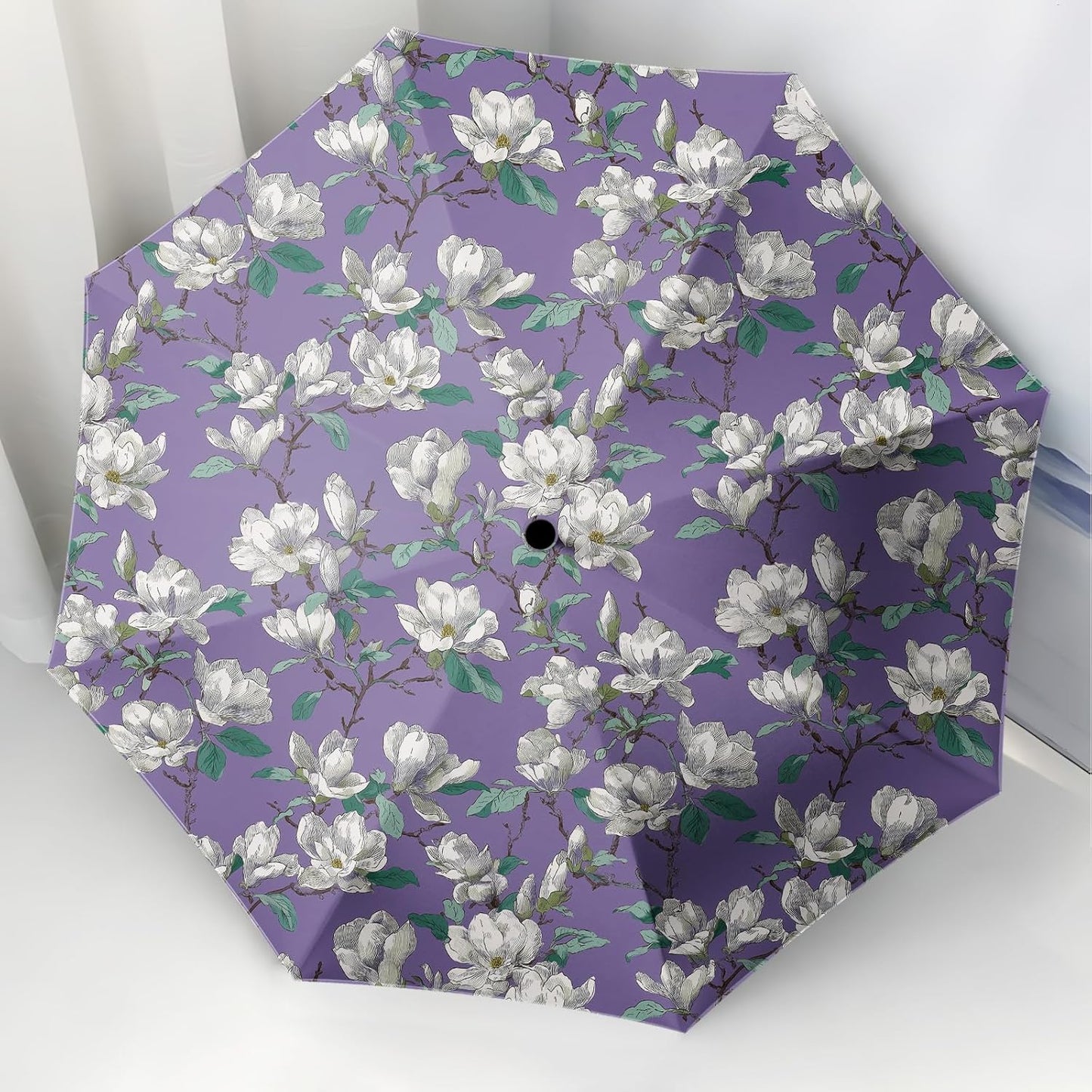 Small Travel Folding Umbrella for Girl, Portable, UV, SunShade, Compact, Automatic, Rain & Wind