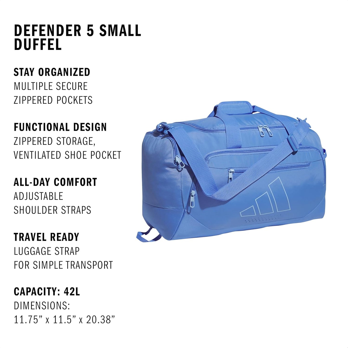 adidas Defender 5.0 Duffel Bag – Durable for Sports, Gym & Travel