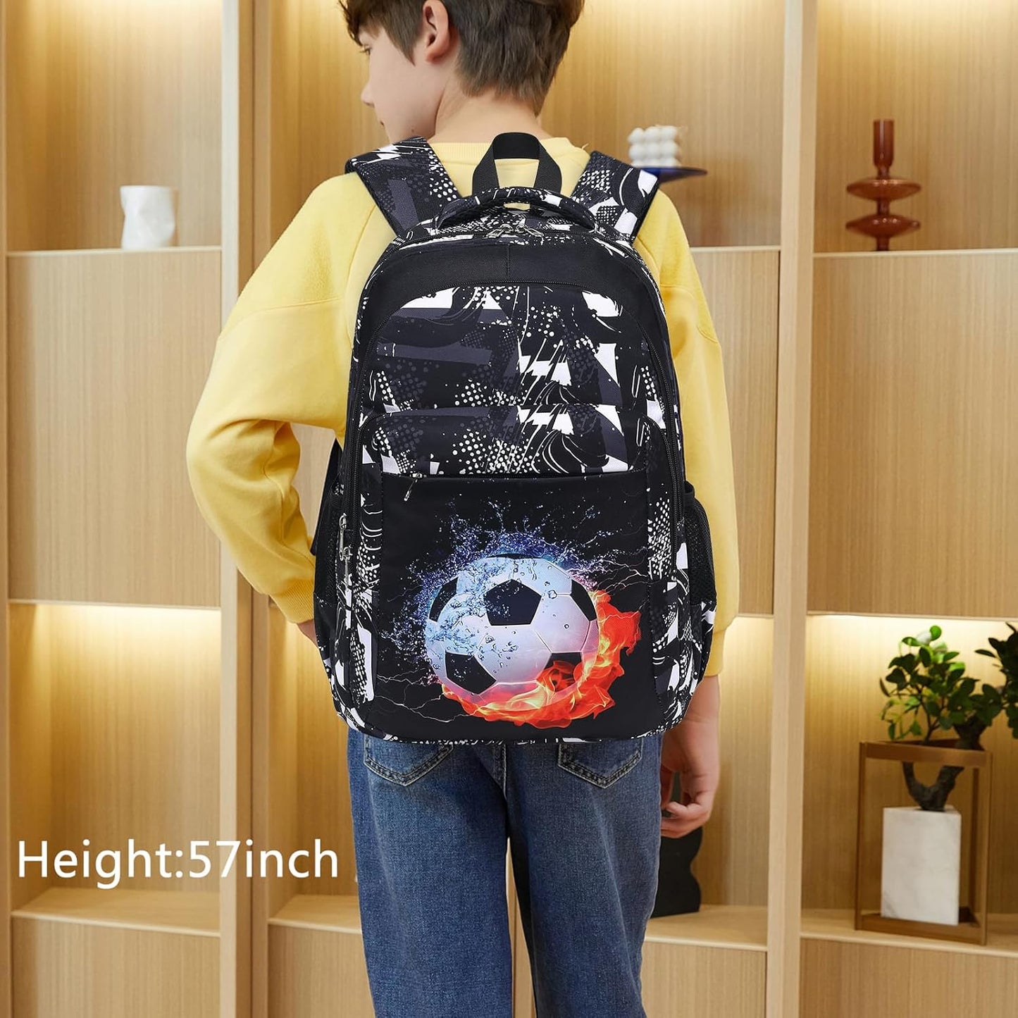 LEDAOU School Backpack for Boys Girls Kids Bookbag Elementary Primary Middle School Bag Travel Back Pack for Ages 6-14