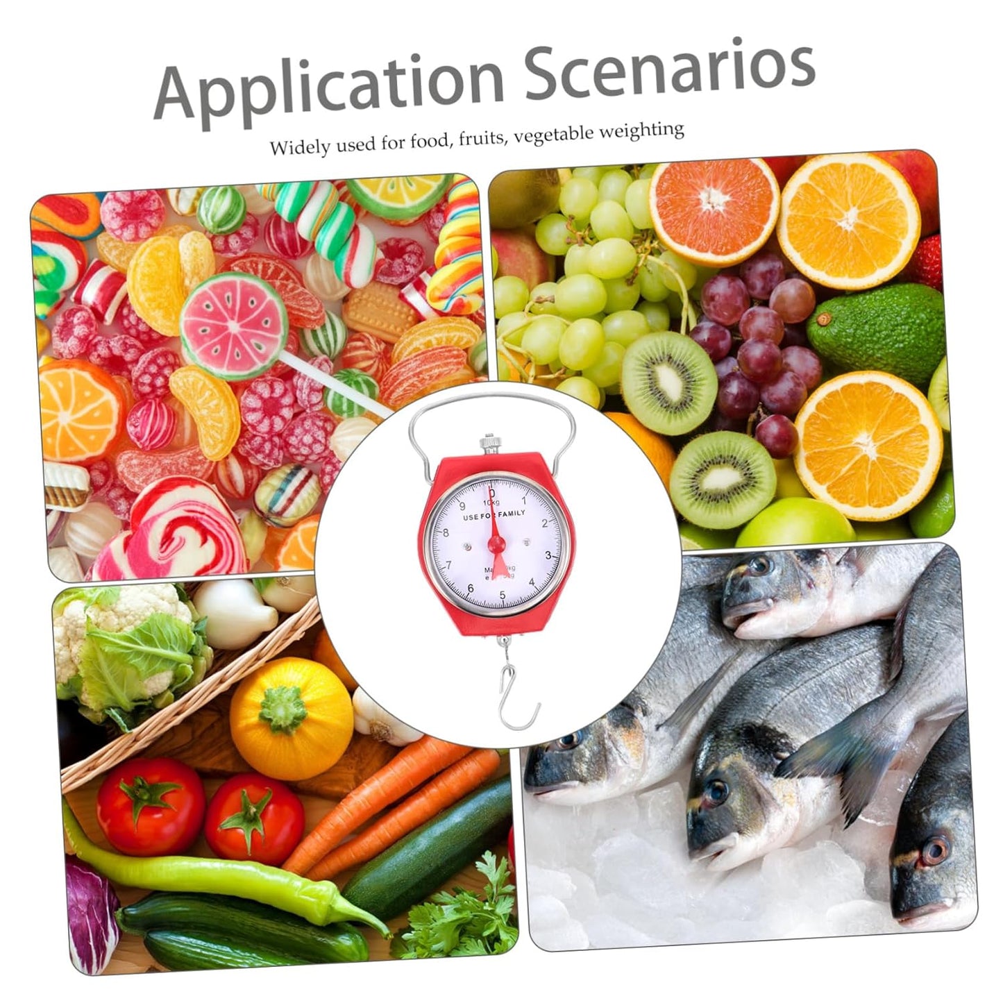 10kg Portable Luggage Scale Heavy Duty Analog Weighing Scale for Fish Travel Suitcase