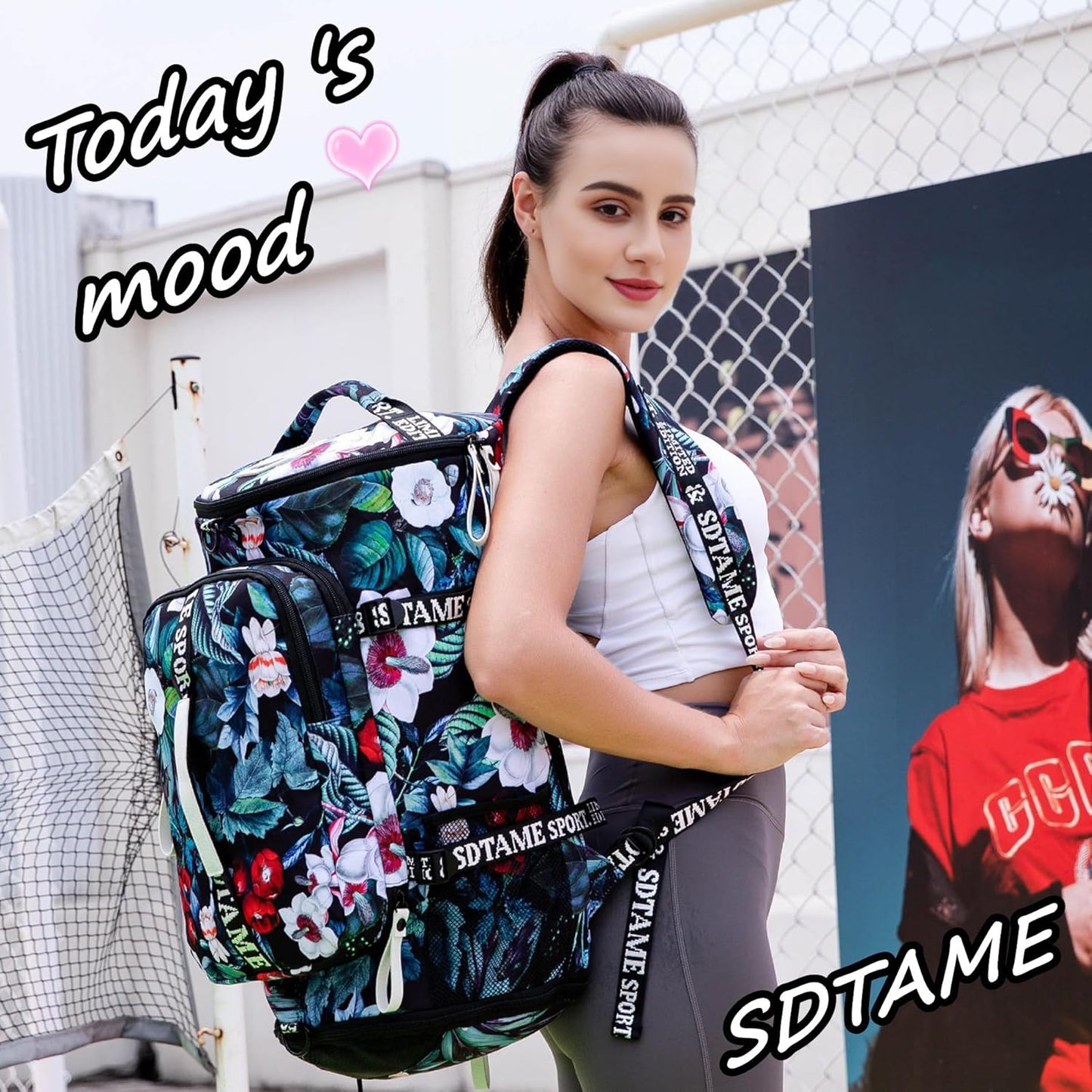 Gym Duffle Bag Backpack with Shoe Compartment,4 ways Travel Backpack for Women and Men,Multi-Functional Weekender bag with Waterproof Layer&Laptop Compartment for Fitness, Travel,Camping