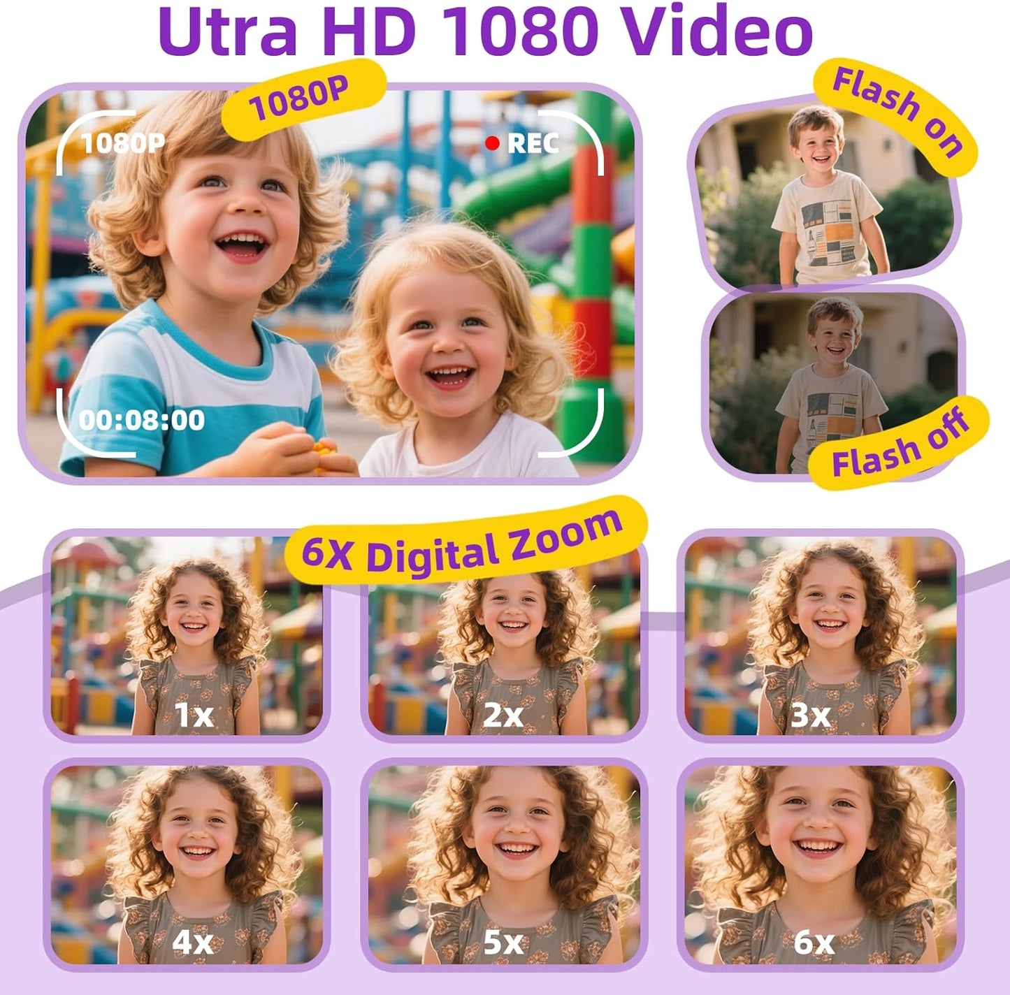 ORGSTA Kids Instant Print Camera for Boys and Girls 1080P HD Toddler Digital Camera with 3 Rolls Print Paper&32G Card, Christmas Birthday Gift Toys for Age 3-16 Kids Portable Travel Digital Camera Toy