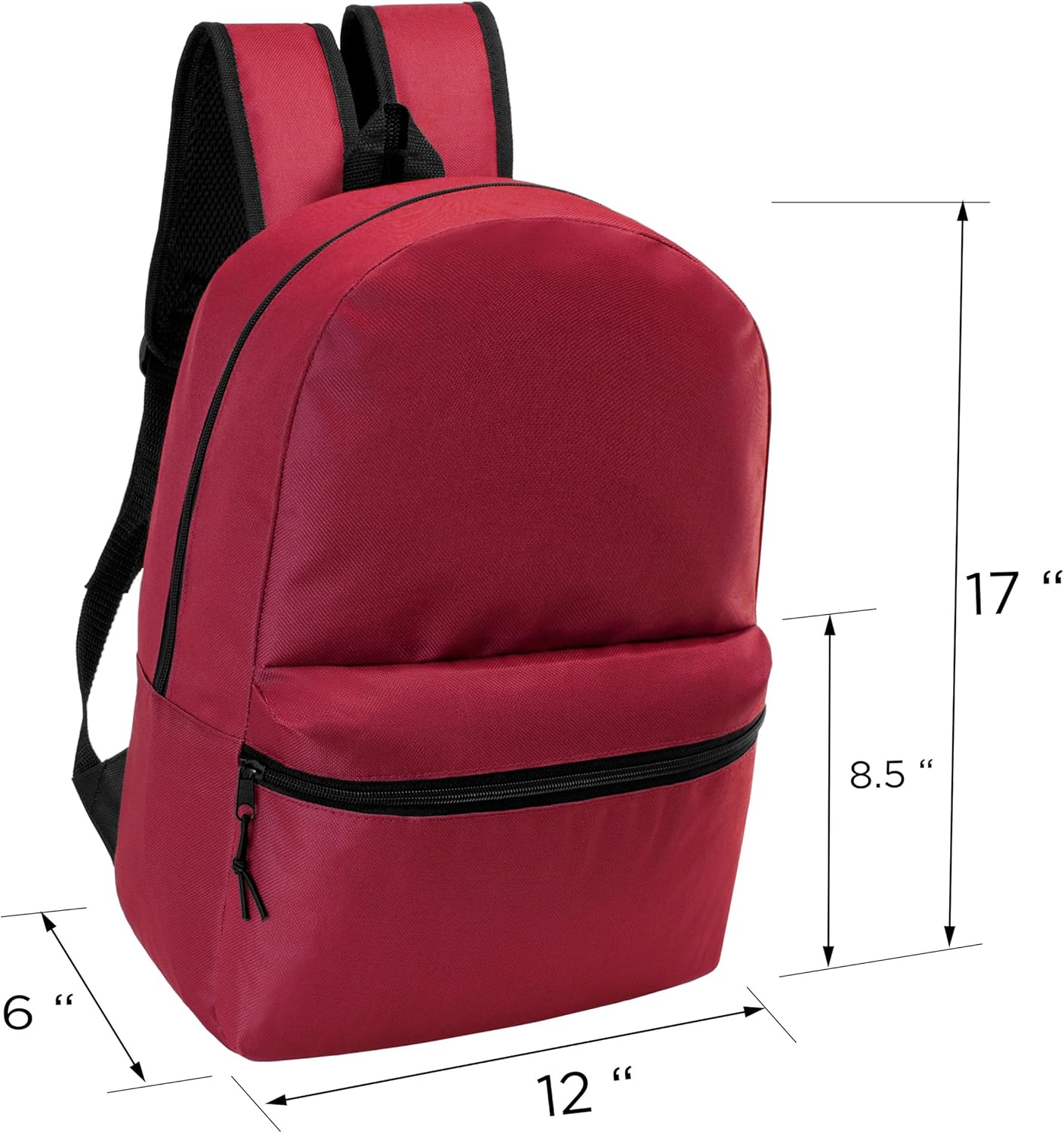 17" School Backpacks for Kids - Backpacks in Bulk for Elementary, Middle, and High School Students in Assorted Colors