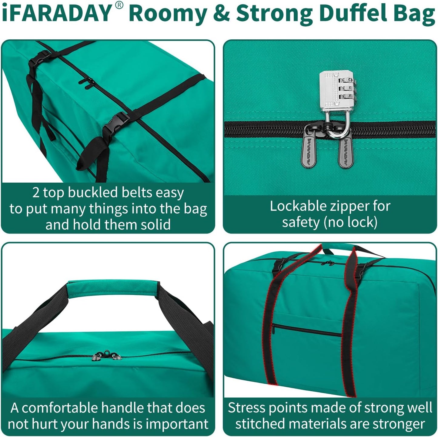 110L Extra Large Duffel Bag 32.5 inch Travel Duffle Bag lightweight Luggage Storage Bag for Outdoor, Camping, Sport-Green