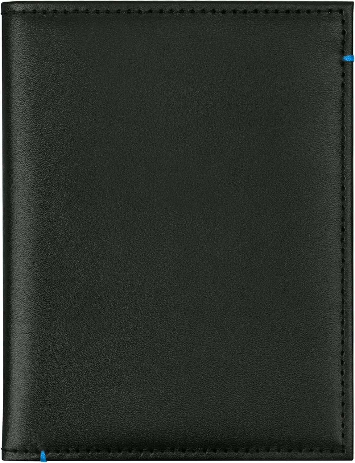 Leather Passport Holder for Men & Women – Genuine Leather RFID Travel Wallet – Slim Handmade Passport Cover with Card Slots & Document Pockets – Bicolor Black & Blue Design