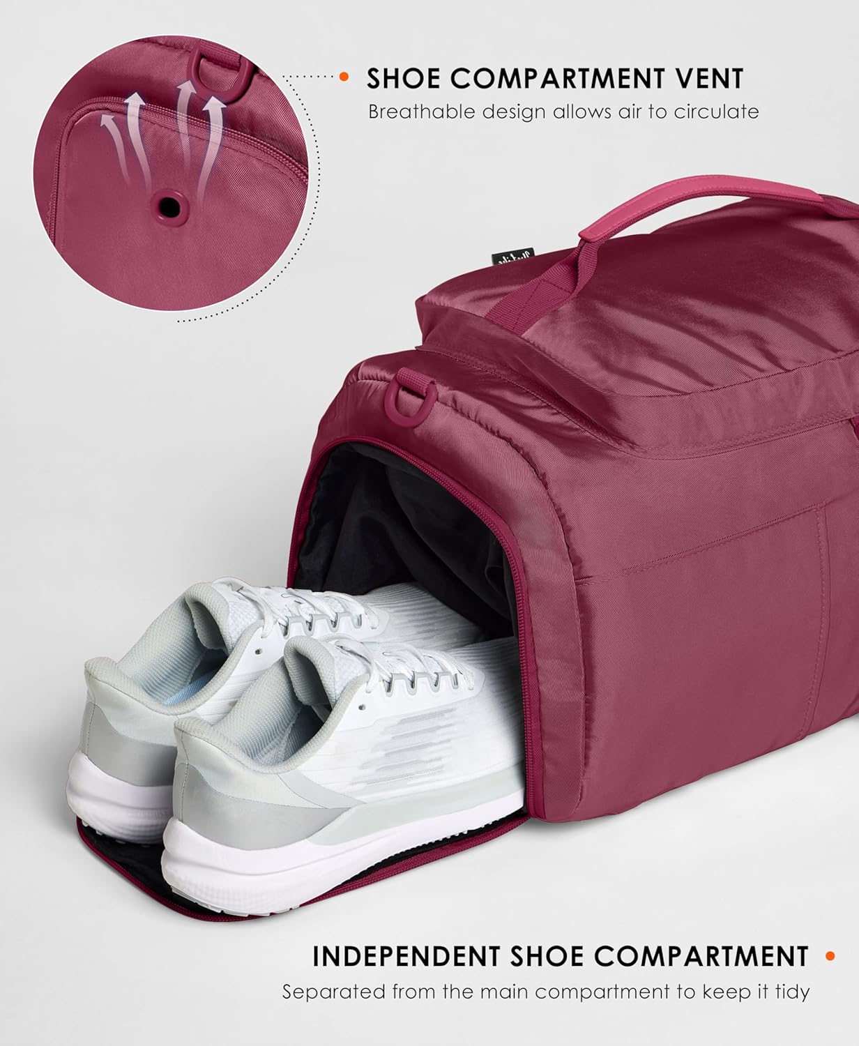 Gym Bag for Women with Shoe Compartment and Wet Pocket Convertible Gym Backpack workout Duffel Bag Multiple Pockets 30L