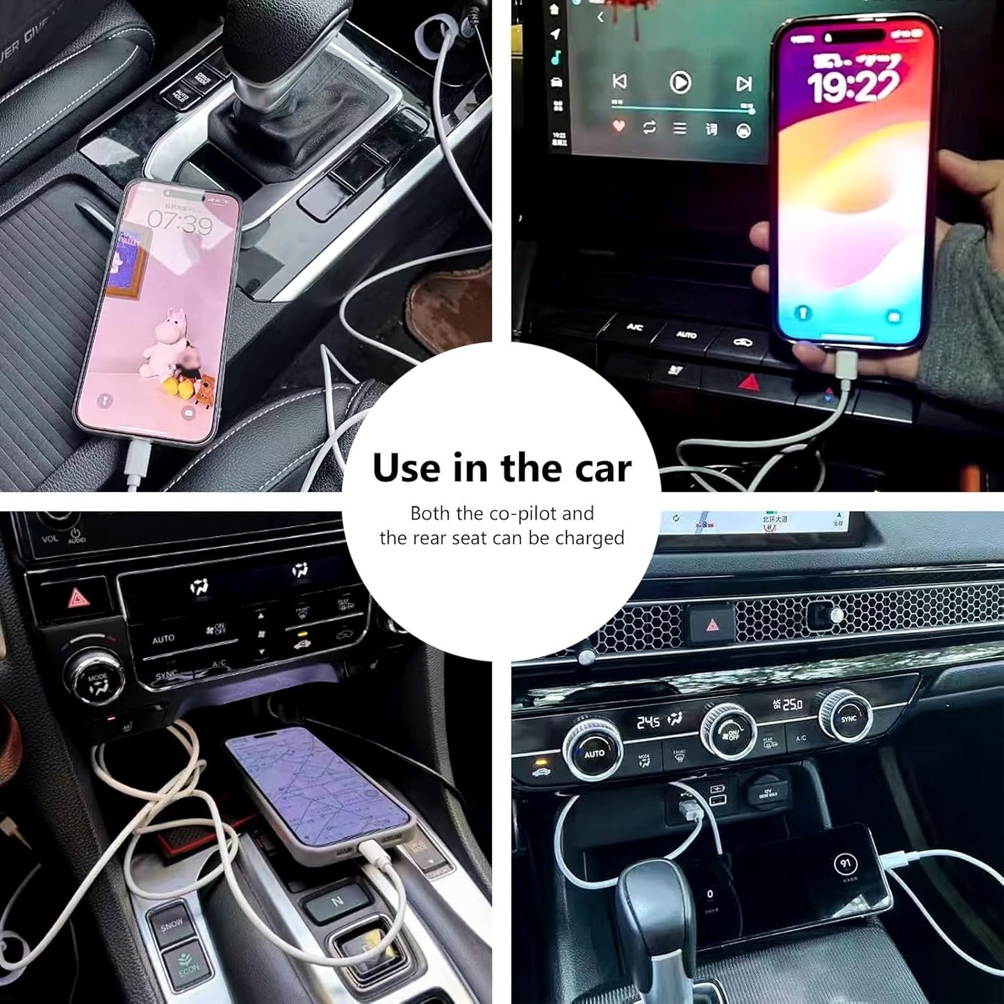 2 Pack Car Carplay Cable for iPhone 16e 17 Air 16 15 USB A to USB C Cable for iPhone 16 15 Pro Max 15 Plus USB C Cable,Samsung,LG, iPad Pro 12.9 iPad Air 5th Mini 6th Gen Charger Charging Cord