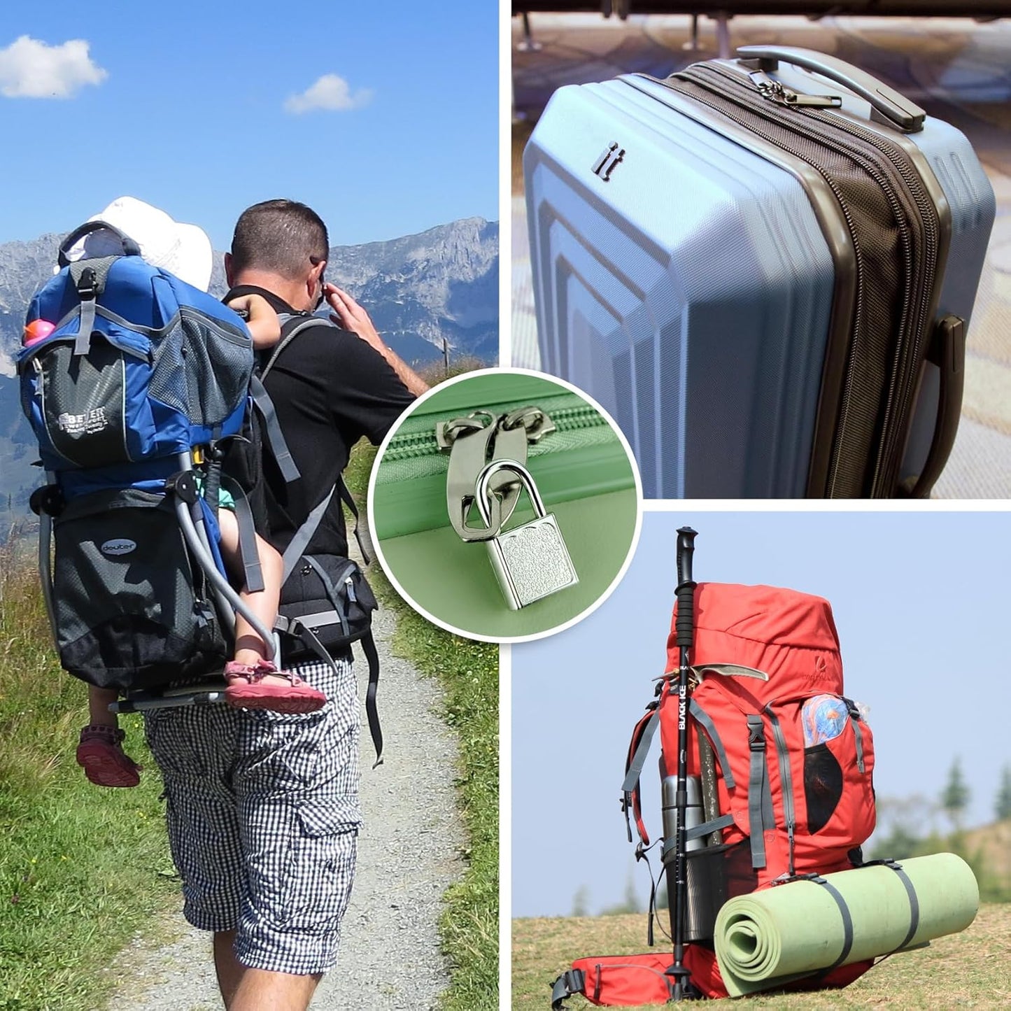 10 Pack Mini Diary Padlock, Small Locks with Keys, Tiny Luggage Locks for Travel, Journal, Jewelry, Backpack, Boxes (Square, 10)