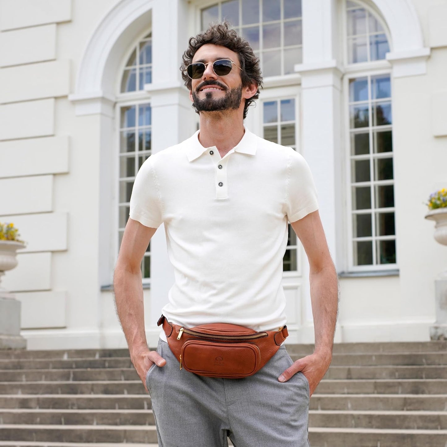 Leather Waist Pack | Belly Bag | Waist Bag| Leather Belt Bag | Leather Fanny Pack Handmade in Italy – Time Resistance