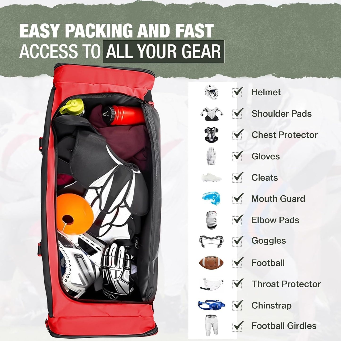 Jetstream Heavy Duty Multi Pocket Durable Sports Gym Equipment Travel Duffel Bag