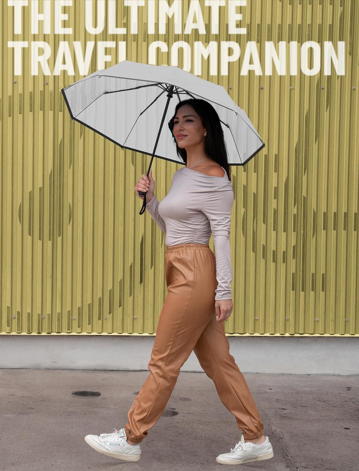 REPEL Windproof Travel Umbrella - Compact & Withstands Winds up to 85MPH , Strongest Premium Auto Folding Umbrella for Rain and Sun - Durable, Light & Portable for Women & Men , Fits Backpack & Cars