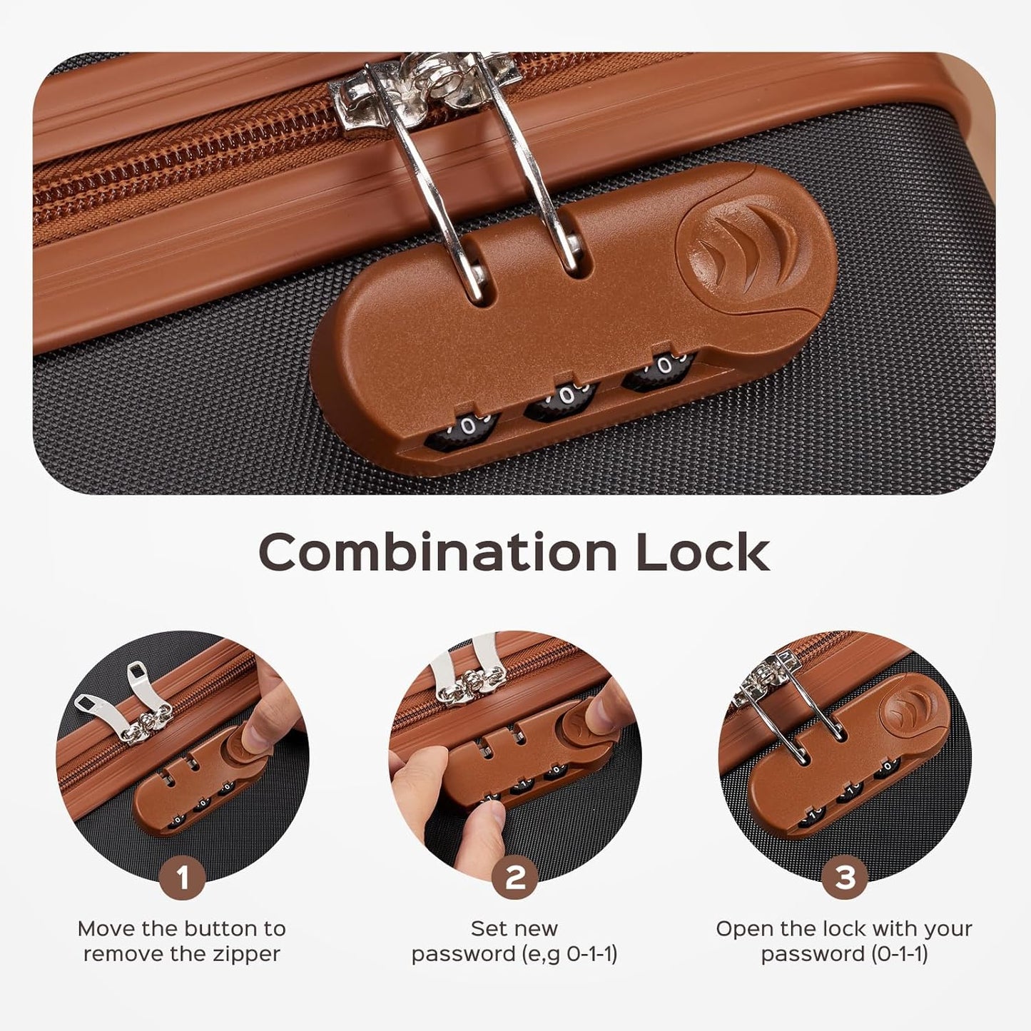 10 Piece Luggage Sets, 3 Piece Suitcase Set, 20 inch Carry on Luggage, 24 inch and 28 inch Checked Luggage with 7PC Packing Bags