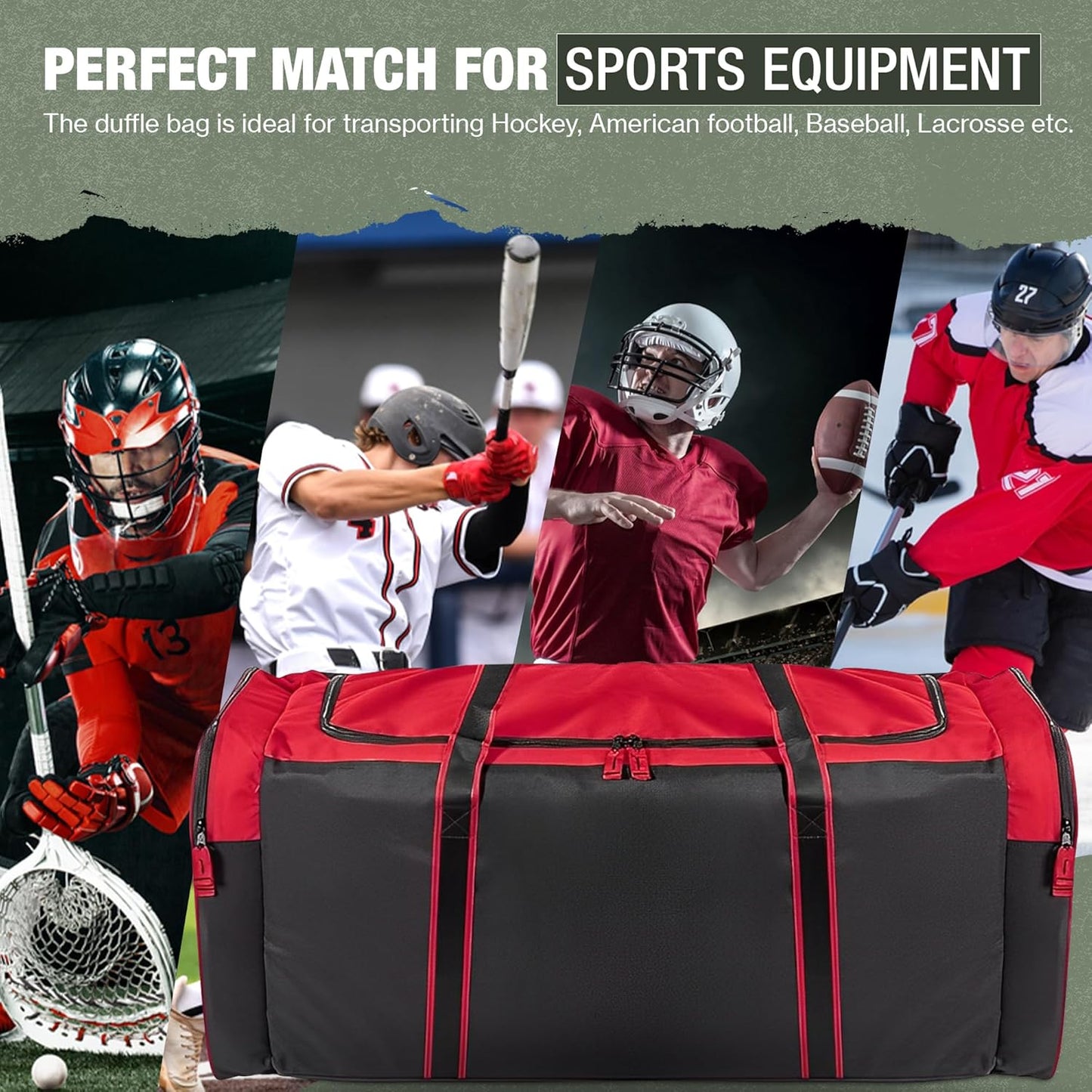 Jetstream Heavy Duty Multi Pocket Durable Sports Gym Equipment Travel Duffel Bag