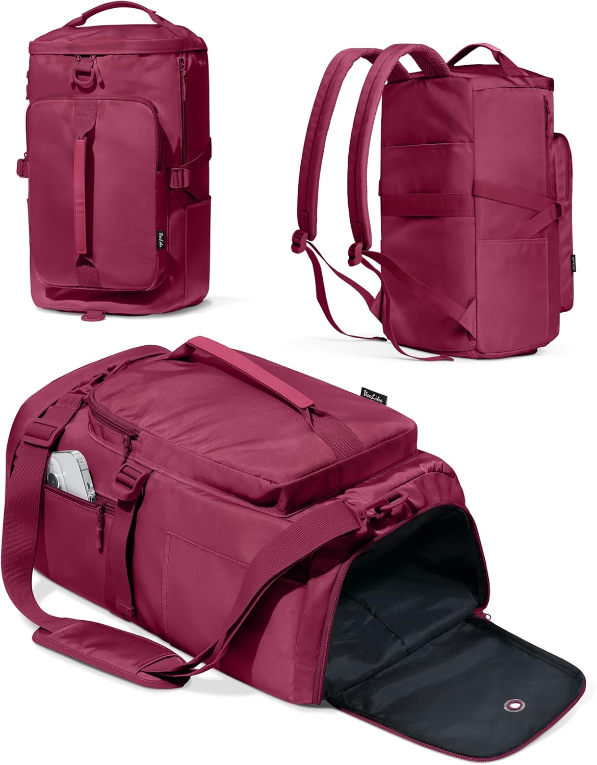 Gym Bag for Women with Shoe Compartment and Wet Pocket Convertible Gym Backpack workout Duffel Bag Multiple Pockets 30L