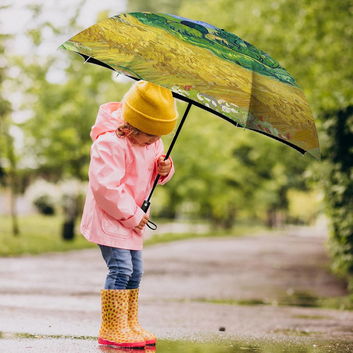 Small Compact Travel Automatic Folding Umbrella for Women, Portable Lightweight, Rain, Wind, UV Sun Shade