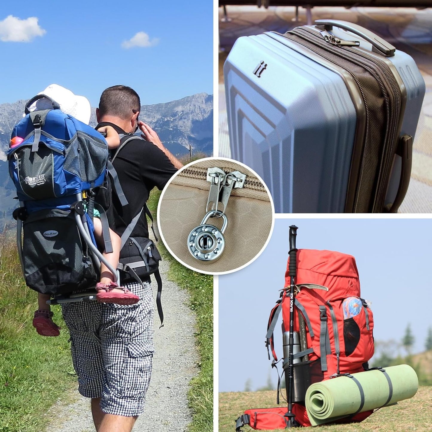 10 Pack Mini Diary Padlock, Small Locks with Keys, Tiny Luggage Locks for Travel, Journal, Jewelry, Backpack, Boxes (Circle, 10)