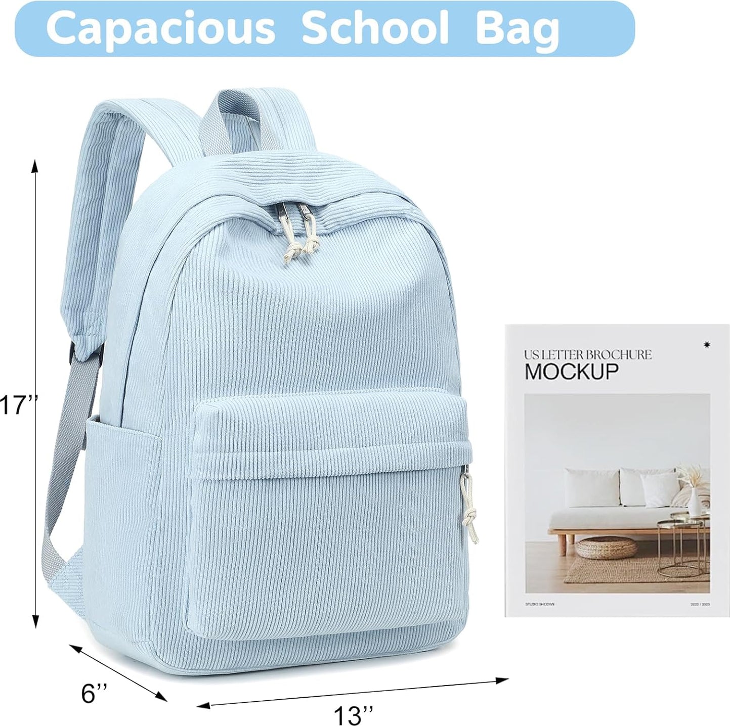 LEDAOU School Backpack Teen Girls Lightweight Bookbag Elementary Middle School Backpacks College Laptop Bag Travel Daypack