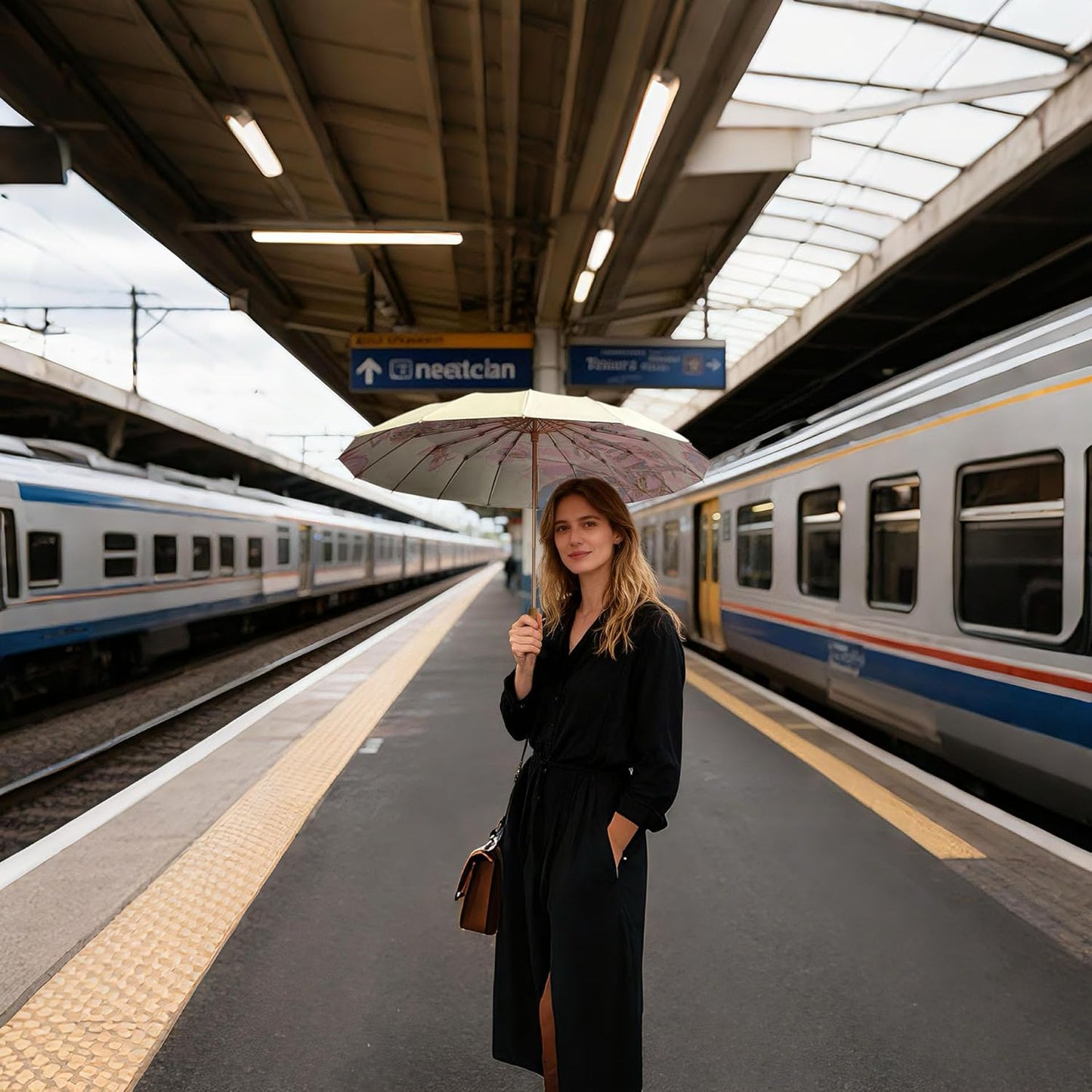 Folding umbrellas for rain and sun UPF 50+ UV Protection Windproof waterproofing and Strong Travel Essentials for Men Women 16 Ribs Wooden Handle Pink Umbrella For Women Sun Umbrella For Walking Compact