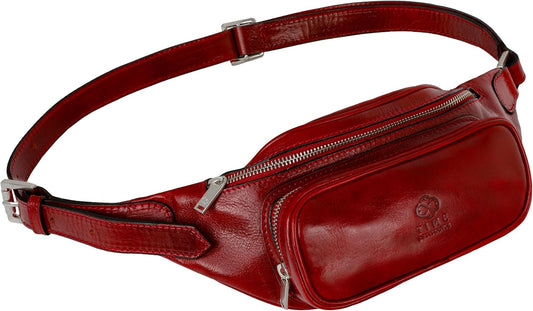 Leather Waist Pack | Belly Bag | Waist Bag| Leather Belt Bag | Leather Fanny Pack Handmade in Italy – Time Resistance