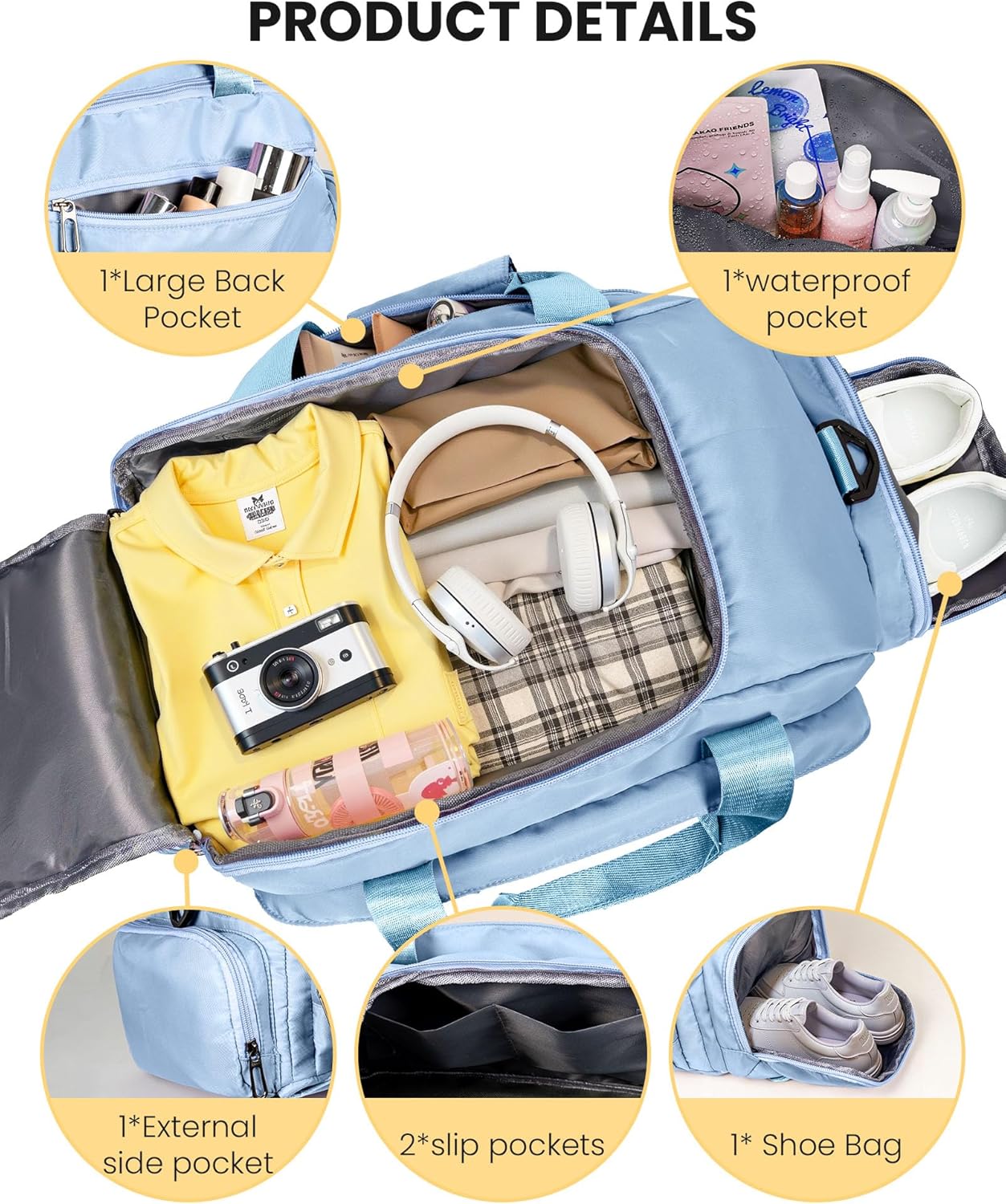 Teen Girl Gifts Trendy Stuff, Initial Gym Bags with Shoe Compartment, Dance Bag for Girls, Monogram Kid Overnight Bags, Travel Duffle Tote-Perfect for Ballet Sport Gymnastics (Letter Q)