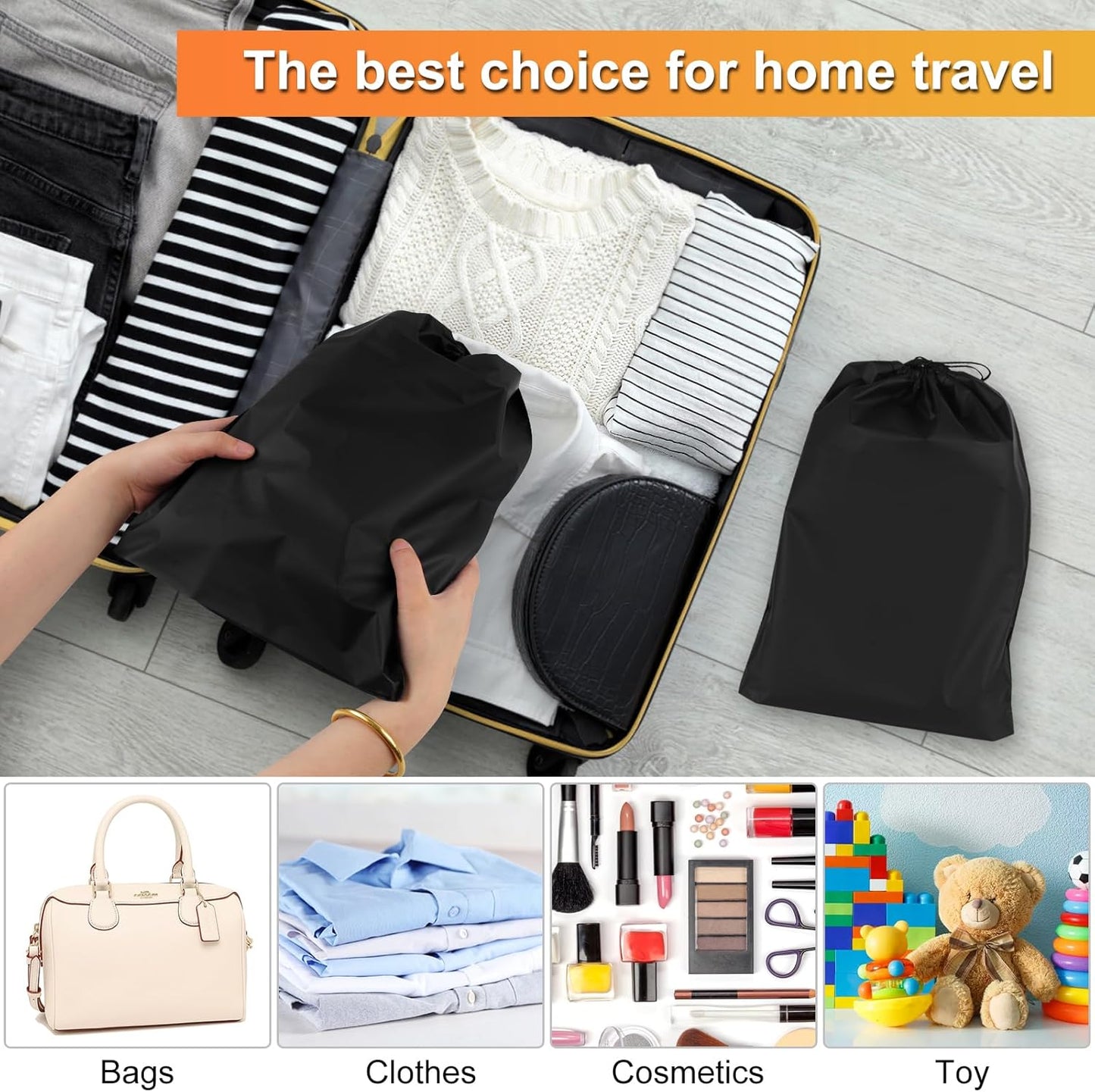 18 Pack Shoe Bags for Travel, 11.8in x 15.7in Travel Shoe Bags for Packing, Travel Bag for Shoes, Storage Bags for Men and Women