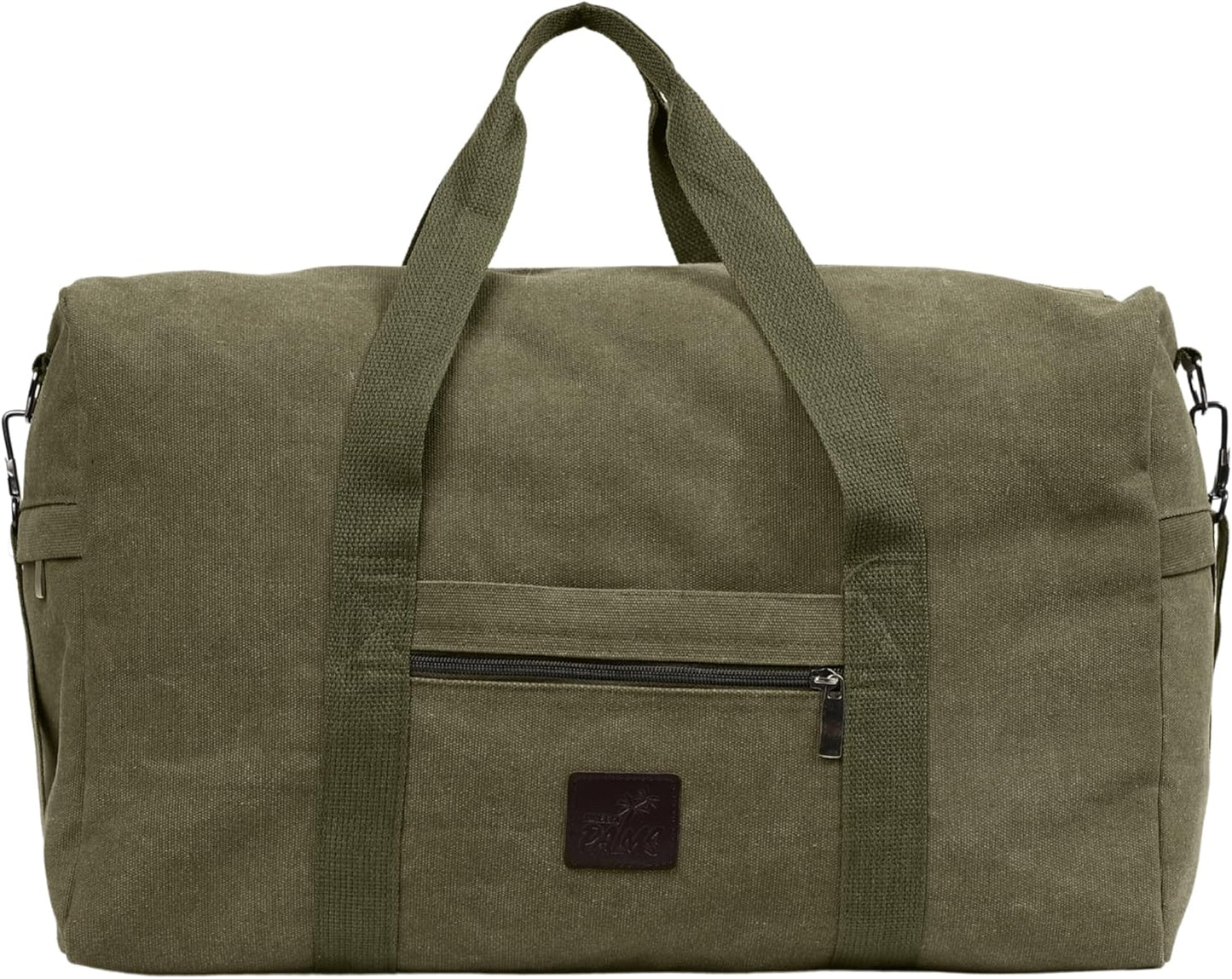 Canvas Duffle Bag – Multipurpose Bag for Travel, Gym, Weekender, Carry On & More – Durable, Spacious, Unisex Overnight Bag for Men & Women – Perfect for Sports, and Everyday Use (Green)