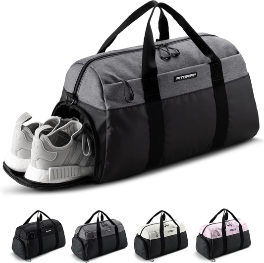 Fitgriff® Gym Bag V2 for Men and Women with Shoe & Wet Compartment - Duffle Bag for Travel, Sports, Fitness and Workout