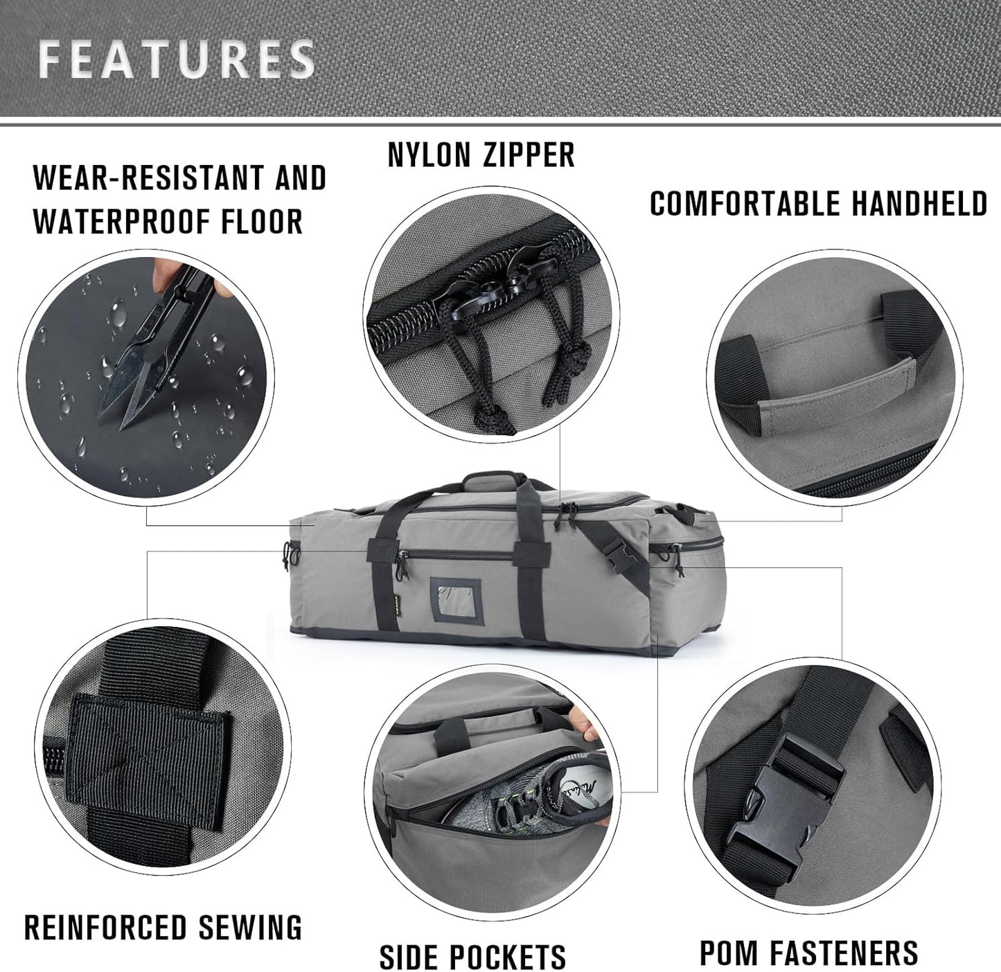 86l Large Duffel Bag For Travel, Gym & Sports - Water Repellent Polyester, Hidden Straps, Shoe Compartment - Perfect Luggage Duffle Bag Or Backpack For Men & Women