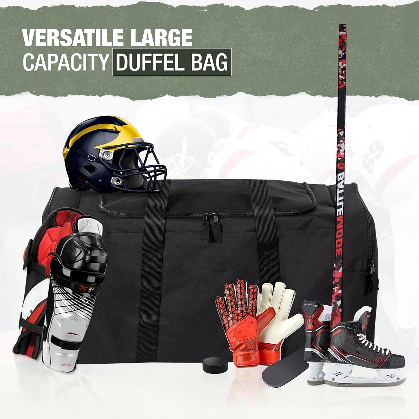 Jetstream Heavy Duty Multi Pocket Durable Sports Gym Equipment Travel Duffel Bag