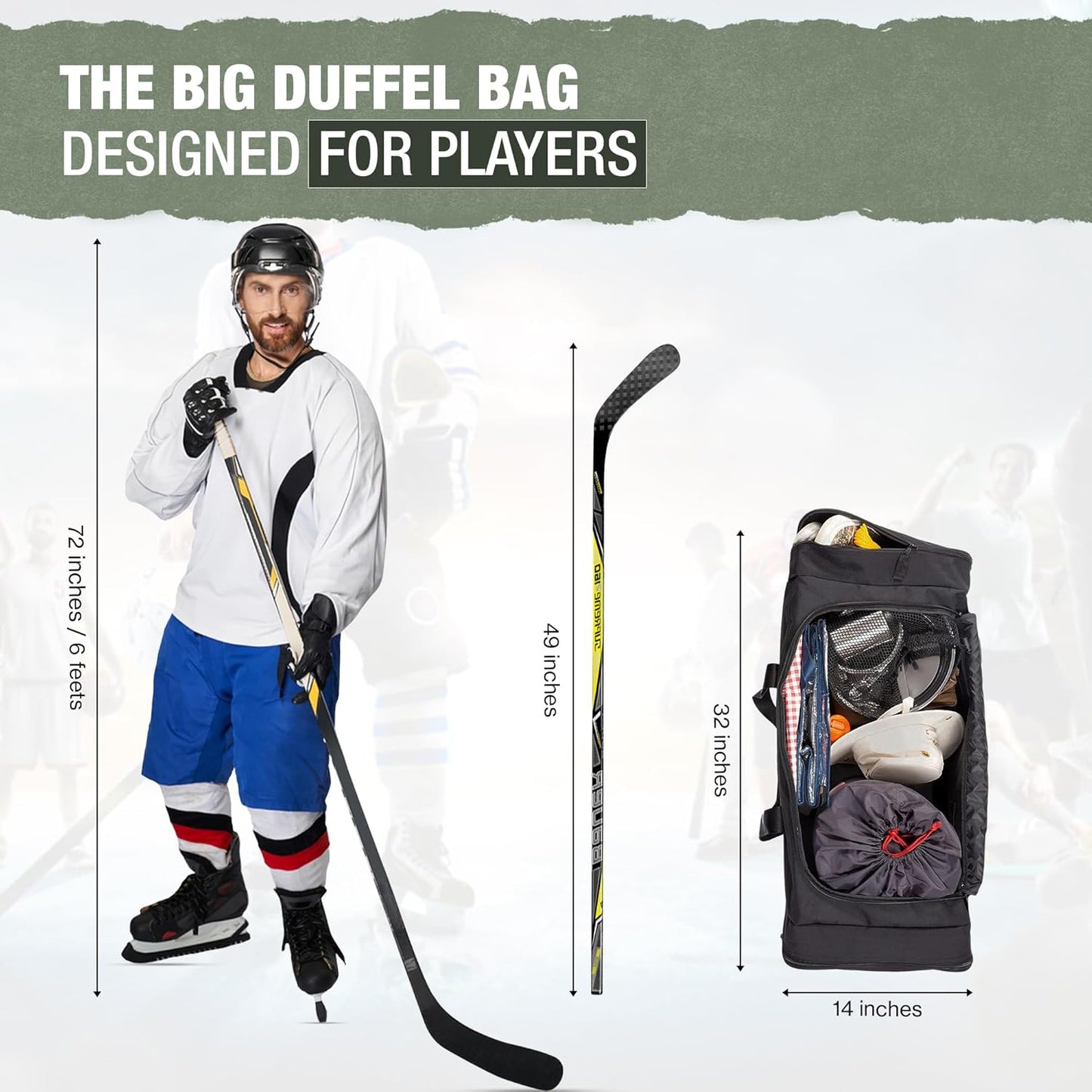 Jetstream Heavy Duty Multi Pocket Durable Sports Gym Equipment Travel Duffel Bag